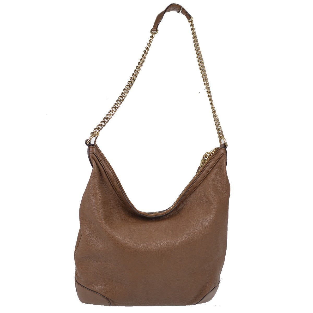 Gucci Soho Chain Hobo Leather Brown Leather Shoulder Bag Bag (Pre-Owned)