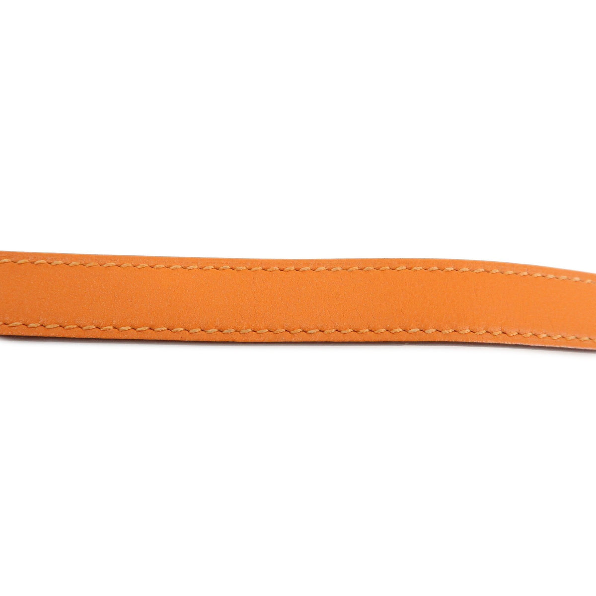 Hermes Kelly Double Tour Leather Orange Leather Bracelet Jewelry (Pre-Owned)