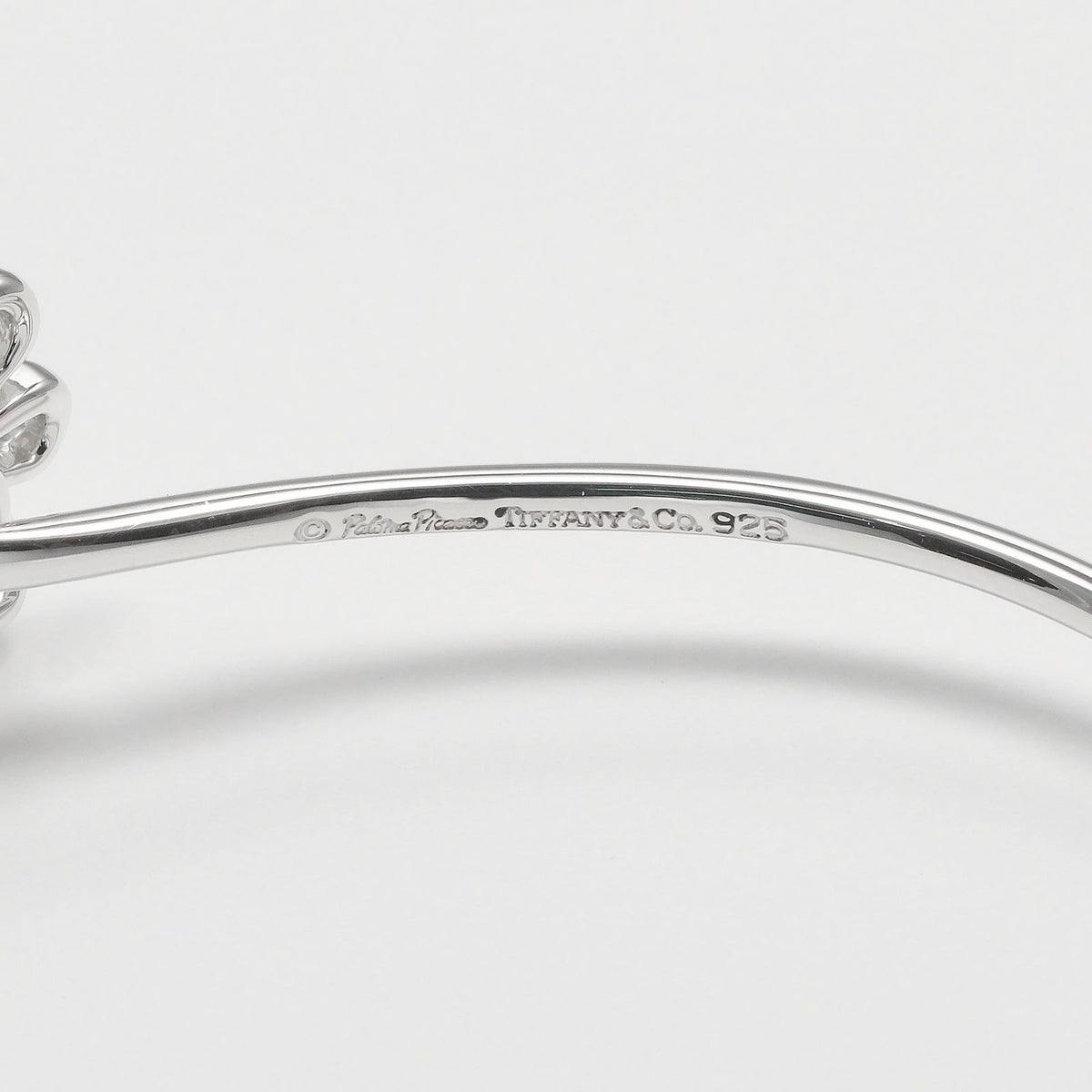 Tiffany & Co. Daisy Bangle 18K Yellow Gold Silver Silver Bracelet Jewelry (Pre-Owned)