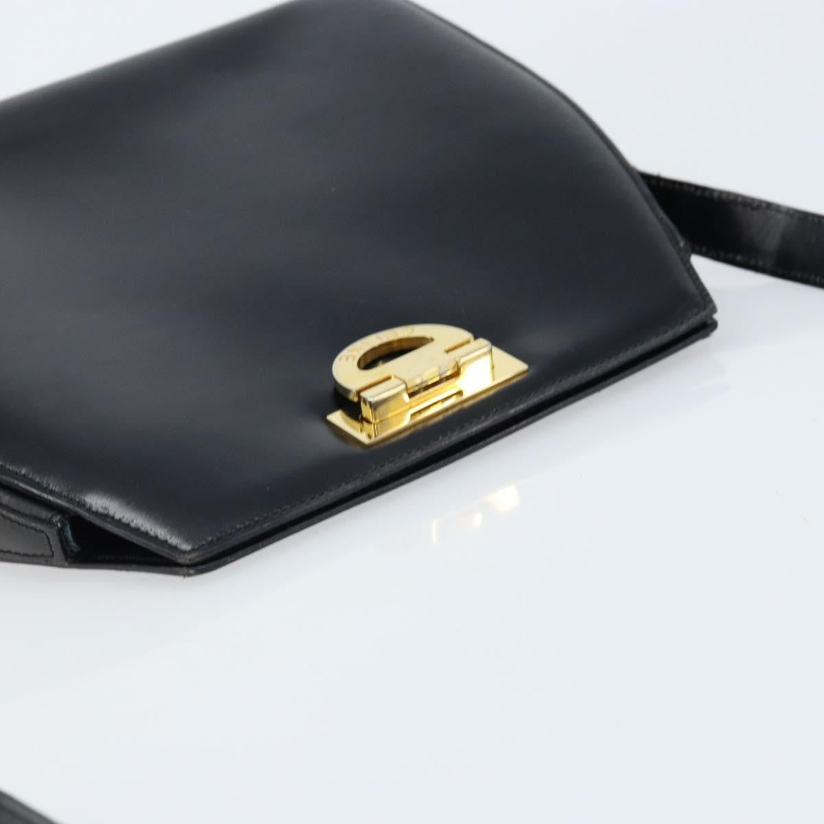 Celine Vintage Leather Black Leather Shoulder Bag Bag (Pre-Owned)