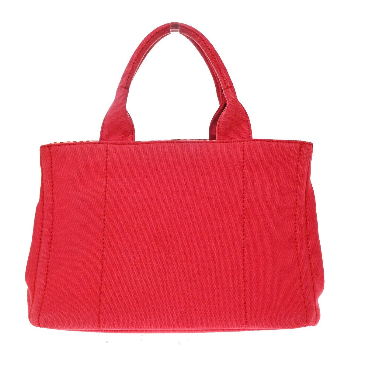 Prada Canapa Canvas Red Canvas Tote Bag Bag (Pre-Owned)