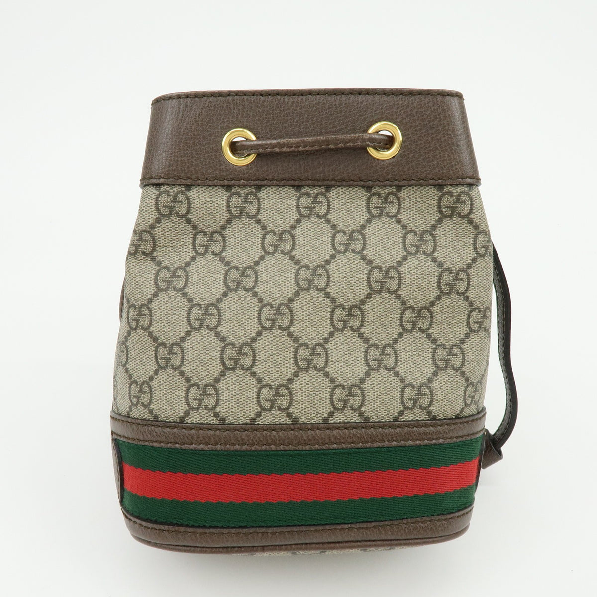 Gucci Ophidia Bucket Gg Coated Canvas Beige Canvas Handbag (Pre-Owned)