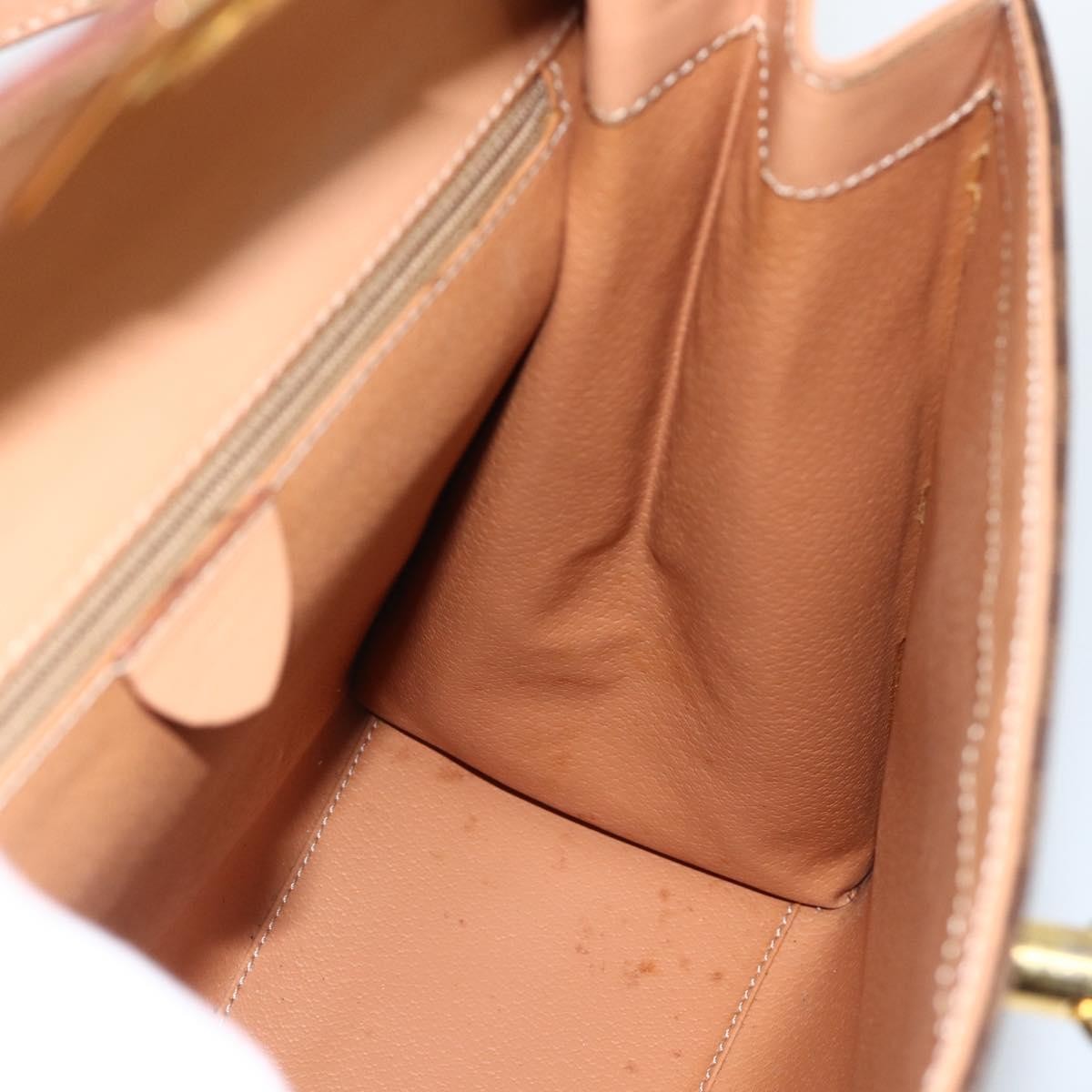 Celine Vintage Handbag Toile Céline Brown Canvas Handbag (Pre-Owned)