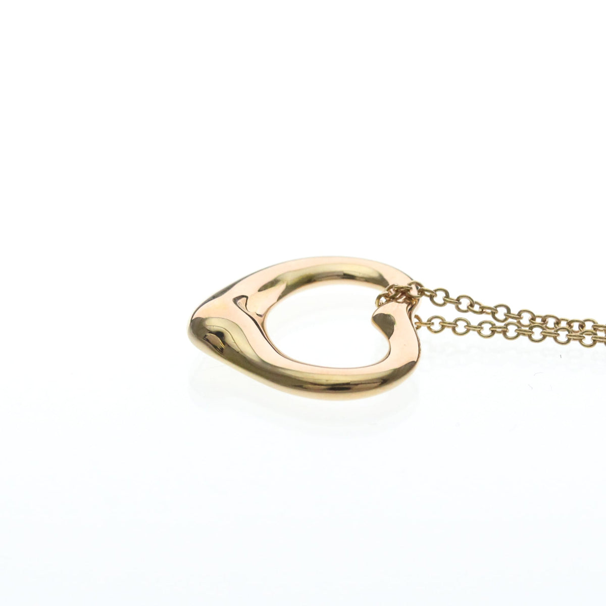 Tiffany & Co. Elsa Peretti Open Heart Pendant 18K Rose Gold Gold Pink_Gold Necklace Jewelry (Pre-Owned)