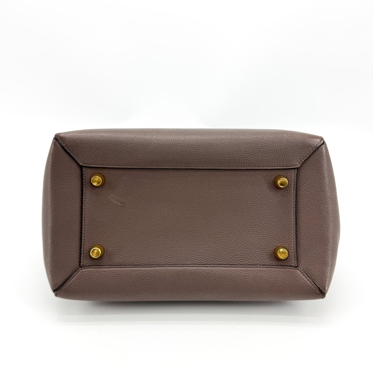 Celine Belt Textured Leather Brown Calfskin Handbag (Pre-Owned)
