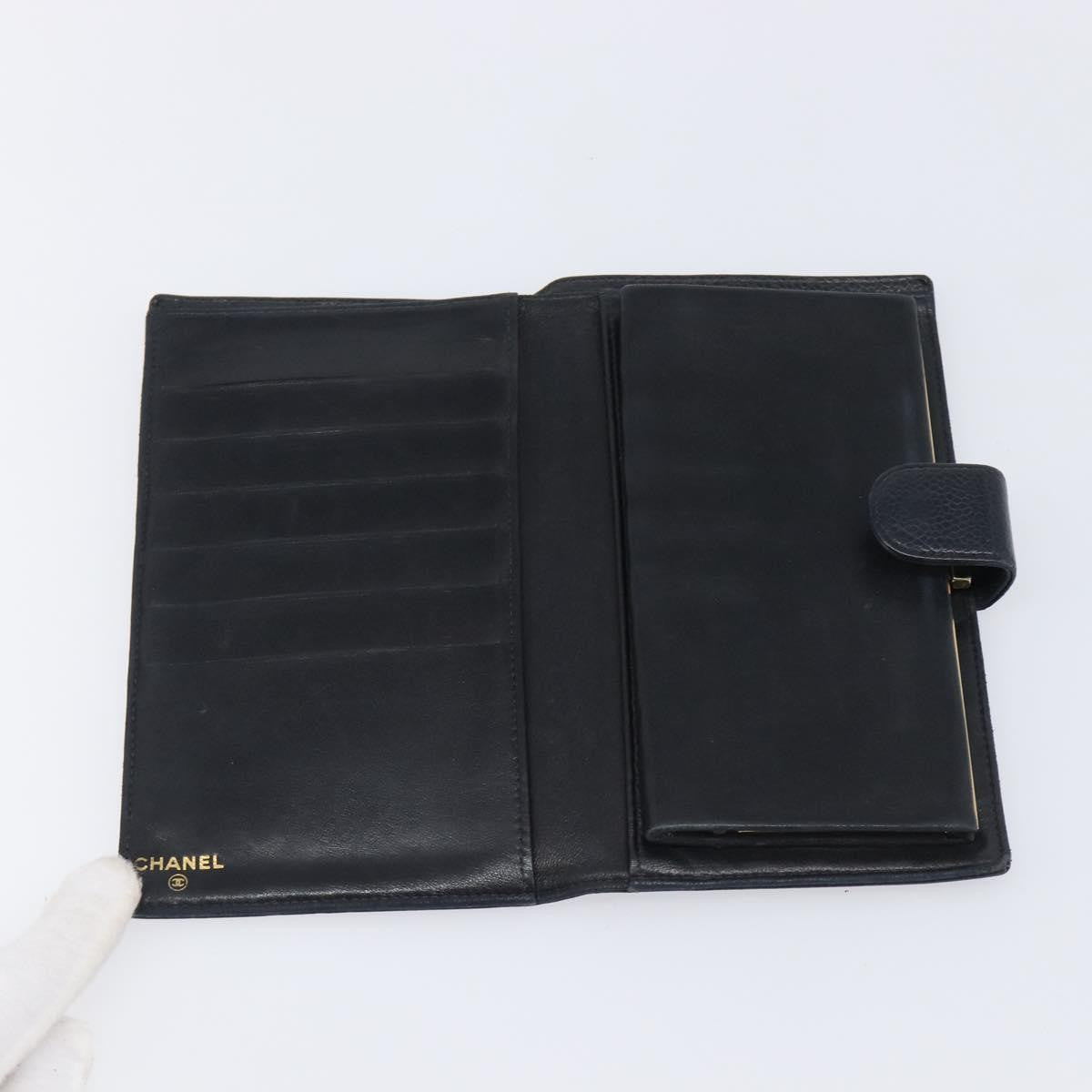 Chanel Timeless Cc French Leather Black Calfskin Wallets Accessory (Pre-Owned)