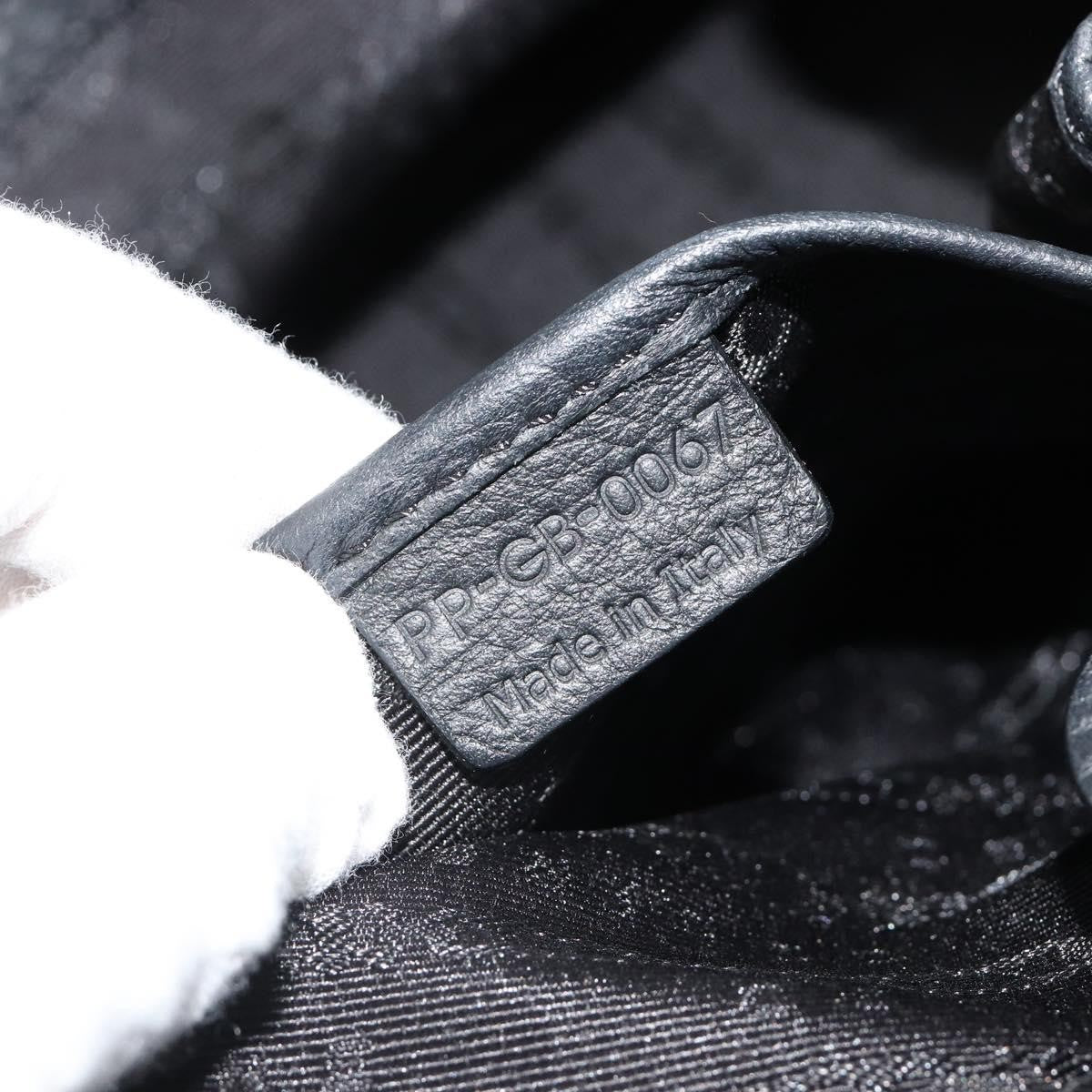 Celine Shoulder Leather Black Leather Shoulder Bag Bag (Pre-Owned)