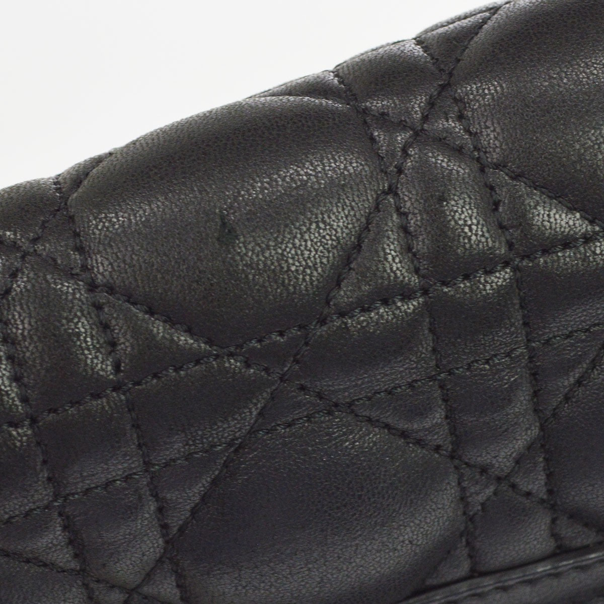 Christian Dior Black Cannage Leather Black Leather Shoulder Bag Bag (Pre-Owned)