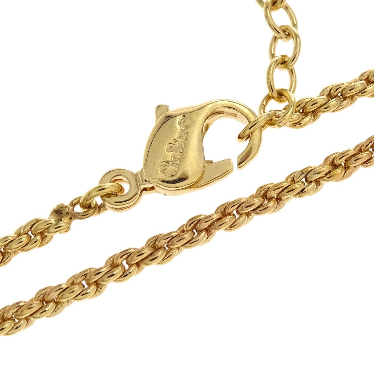 Christian Dior Vintage Pendant Necklace Metal Gold Gold_Plated Necklace Jewelry (Pre-Owned)