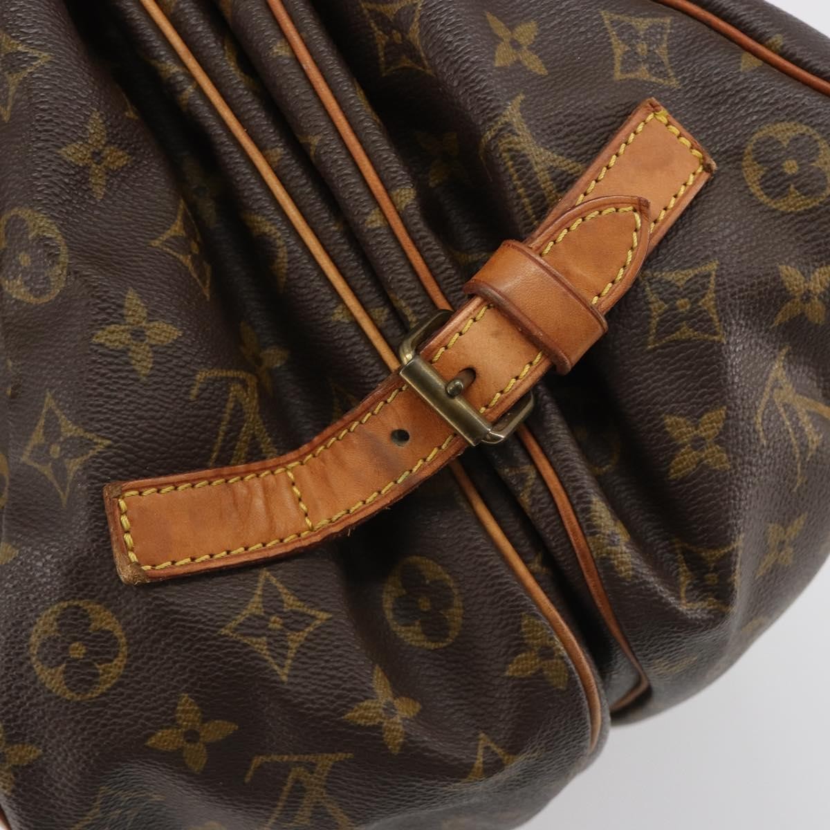 Louis Vuitton Saumur Monogram Canvas Brown Canvas Shoulder Bag Bag (Pre-Owned)