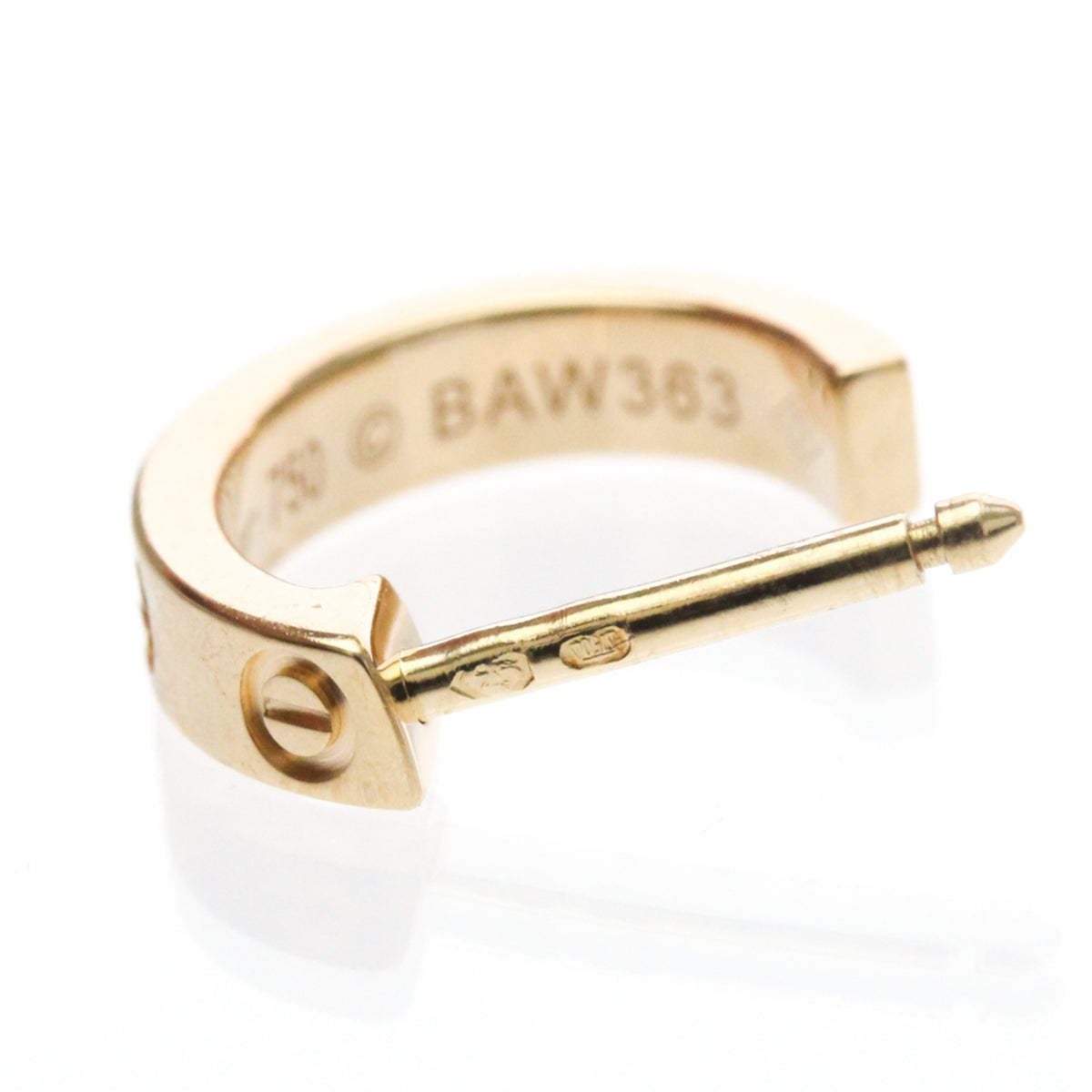 Cartier Love Hoop 18K Rose Gold Gold Pink_Gold Earrings Jewelry (Pre-Owned)