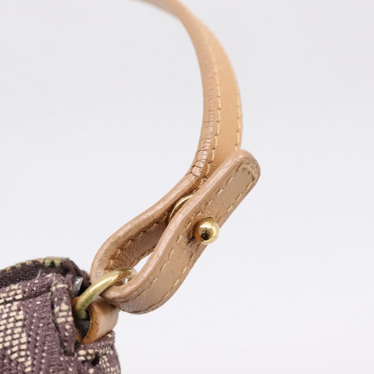 Christian Dior Vintage Saddle Bag Canvas Brown Canvas Clutche & Pouche Bag (Pre-Owned)