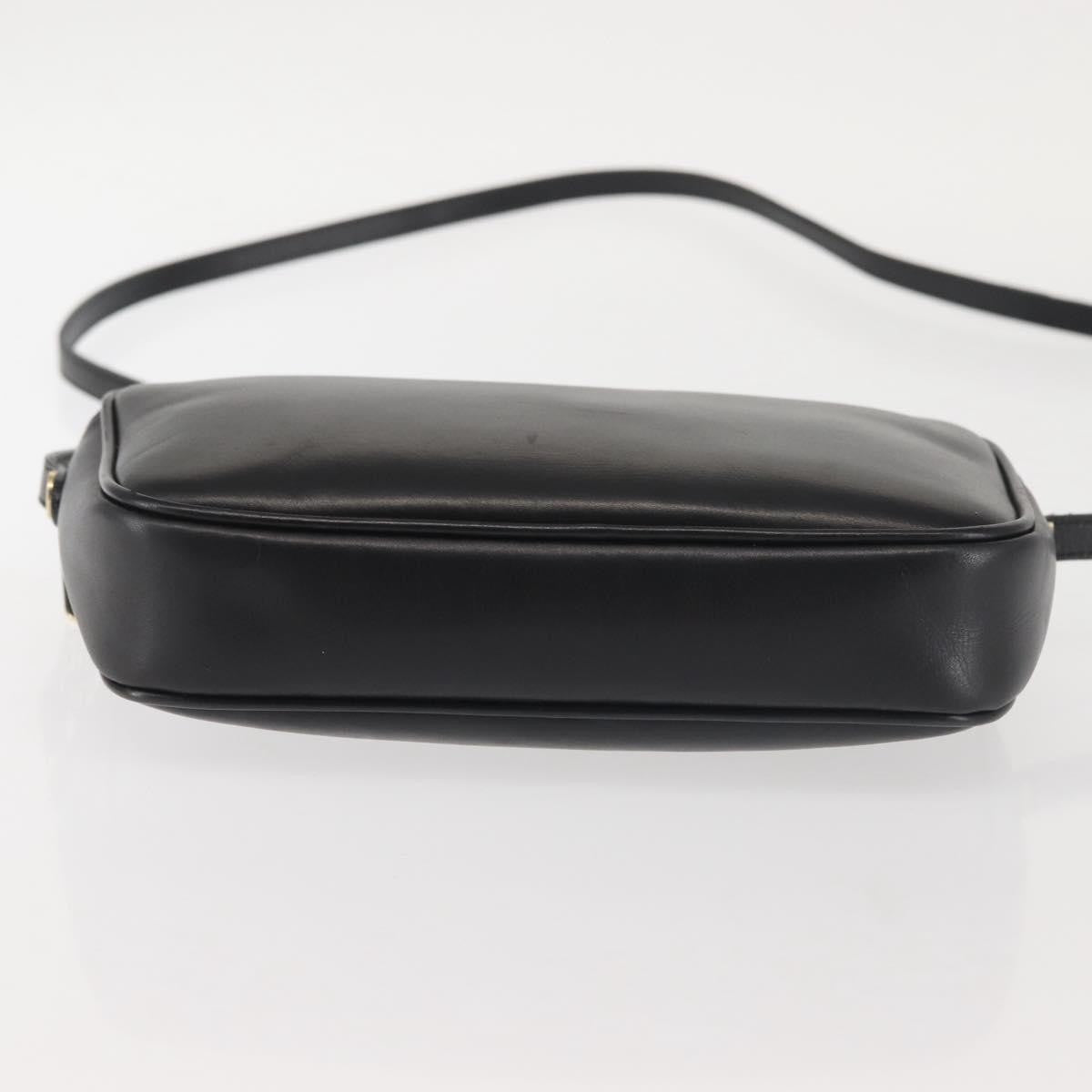 Salvatore Ferragamo Vala Leather Black Leather Shoulder Bag Bag (Pre-Owned)