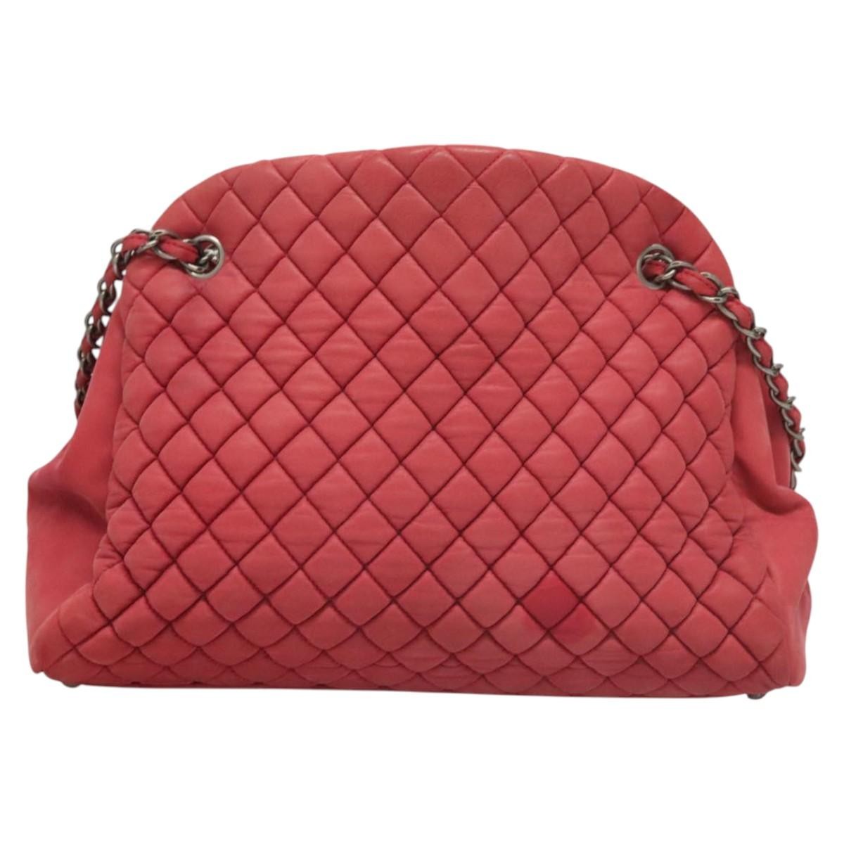Chanel Matelasse Chain Leather Pink Leather Shoulder Bag Bag (Pre-Owned)