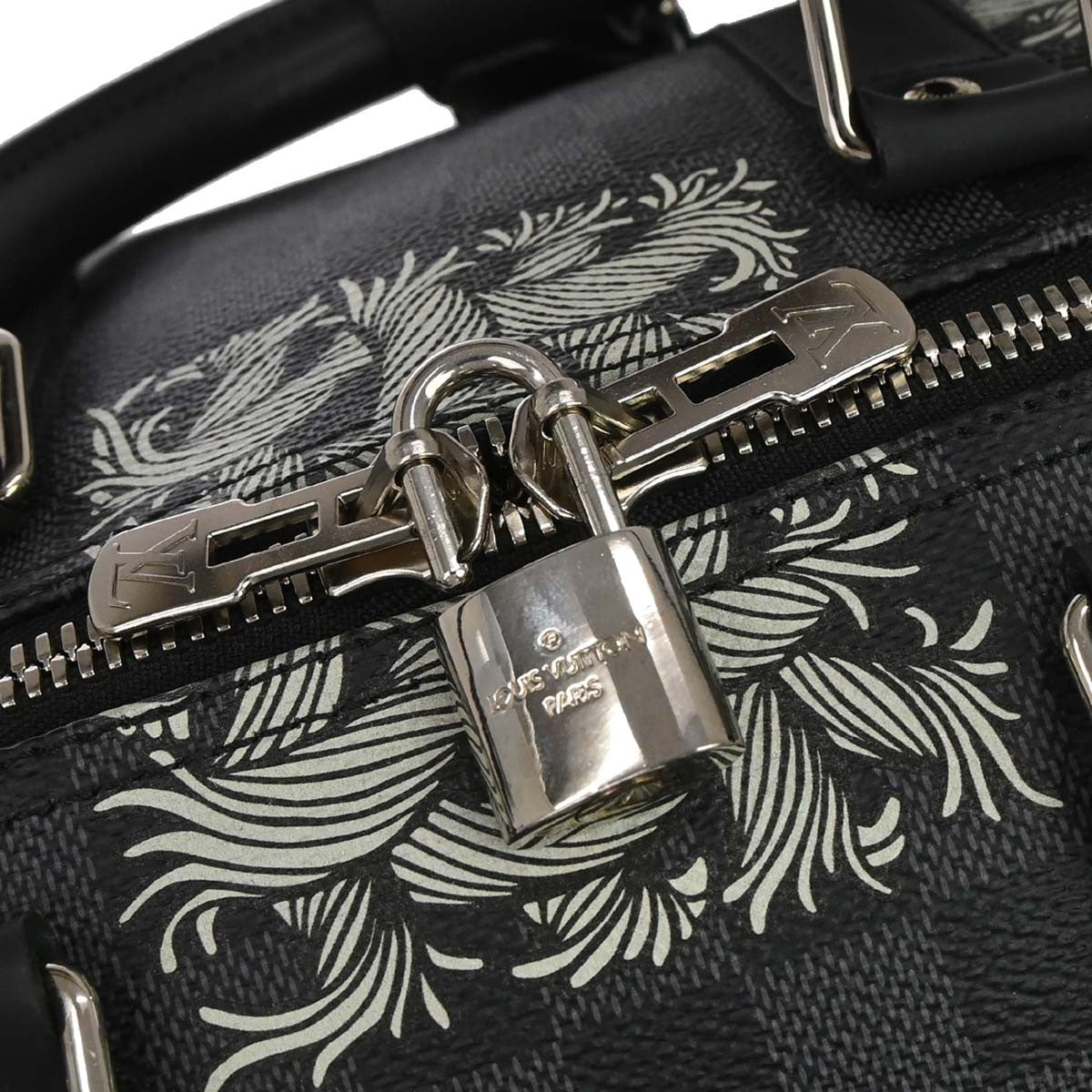 Louis Vuitton Keepall Bandouliere Limited Edition Nemeth Damier Graphite Black Canvas Travel Bag Bag (Pre-Owned)