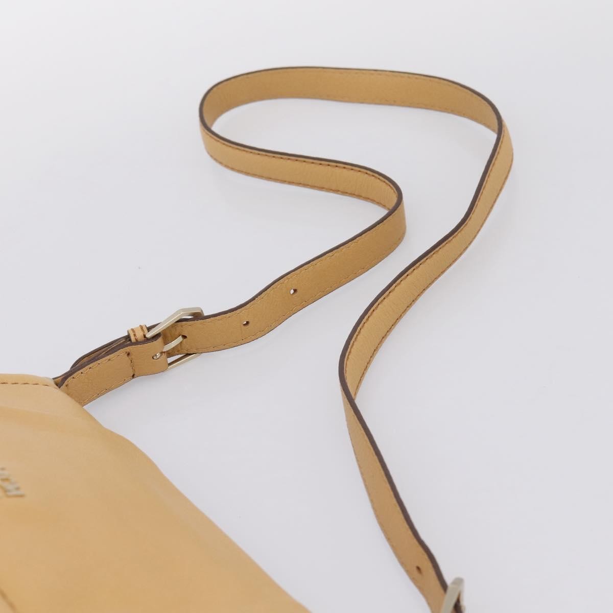MCM Visetos Leather Beige Leather Shoulder Bag Bag (Pre-Owned)