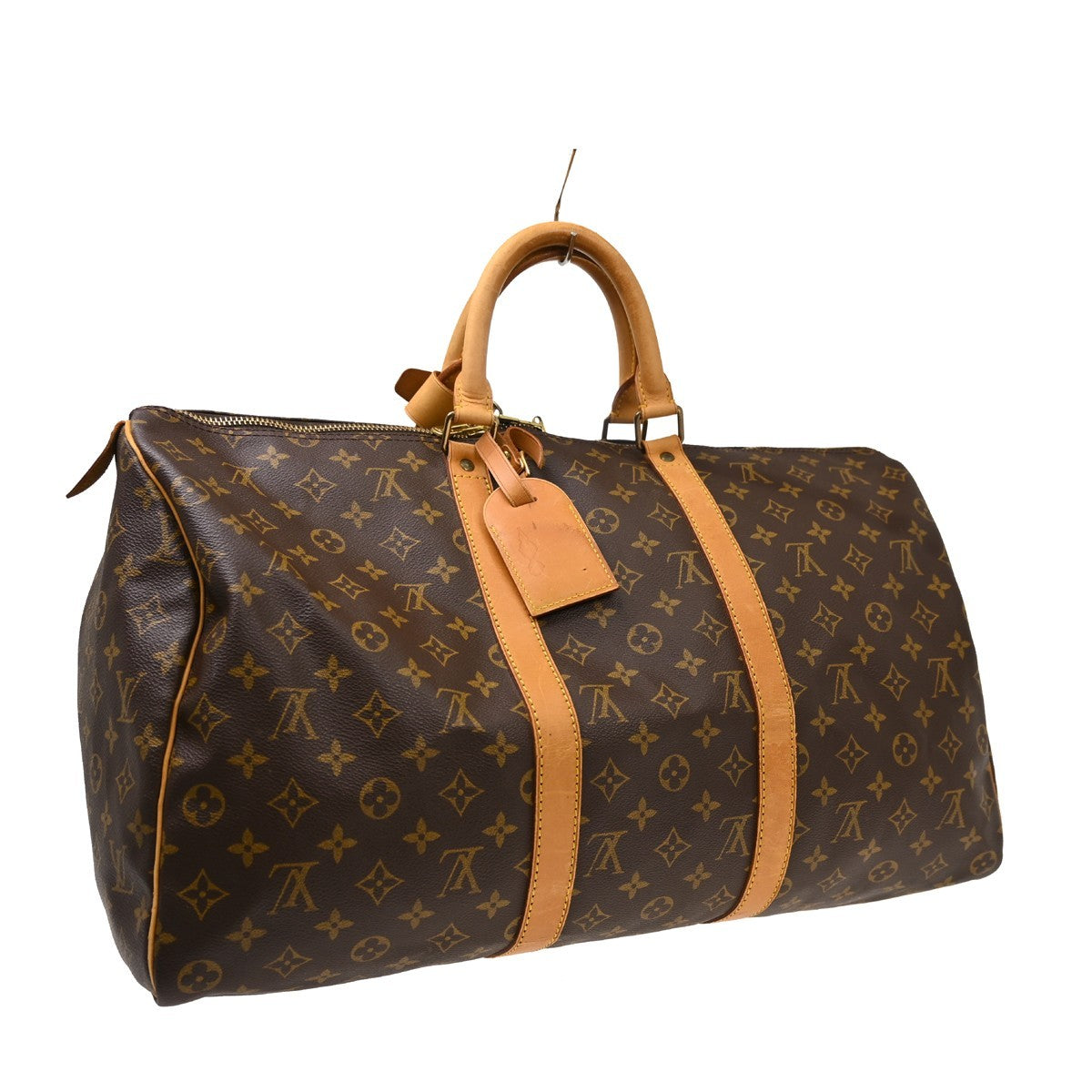 Louis Vuitton Keepall Canvas Brown Canvas Travel Bag Bag (Pre-Owned)