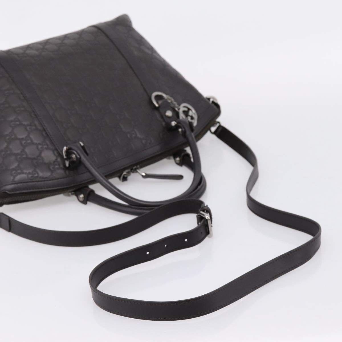 Gucci Gg Charm Convertible Dome Satchel Guccissima Leather Brown Leather Handbag (Pre-Owned)