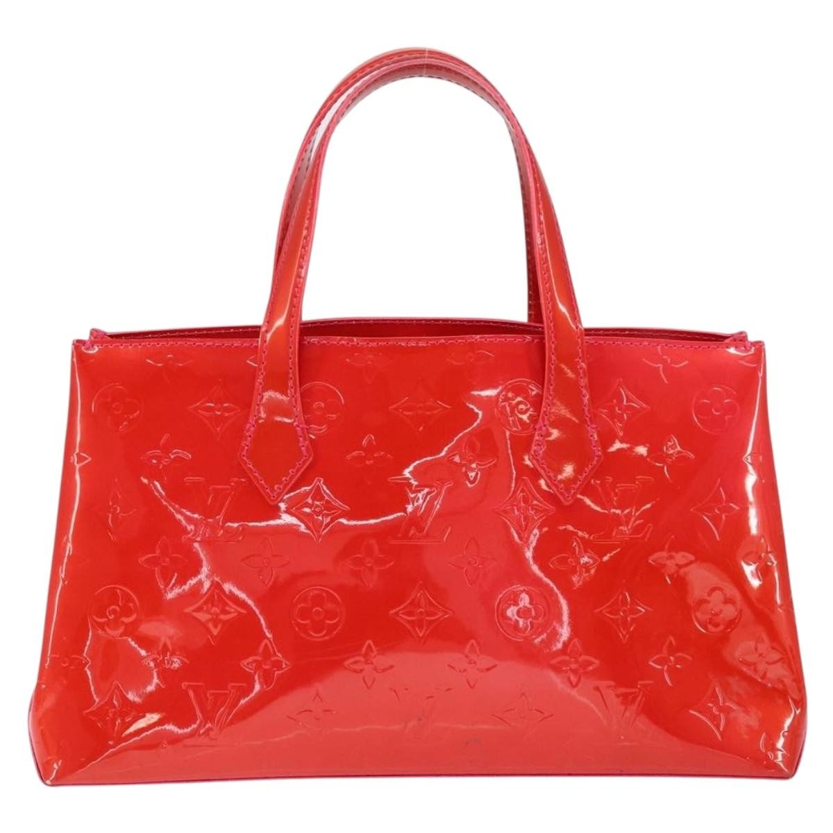 Louis Vuitton Wilshire Monogram Vernis Pink Patent_Leather Handbag (Pre-Owned)