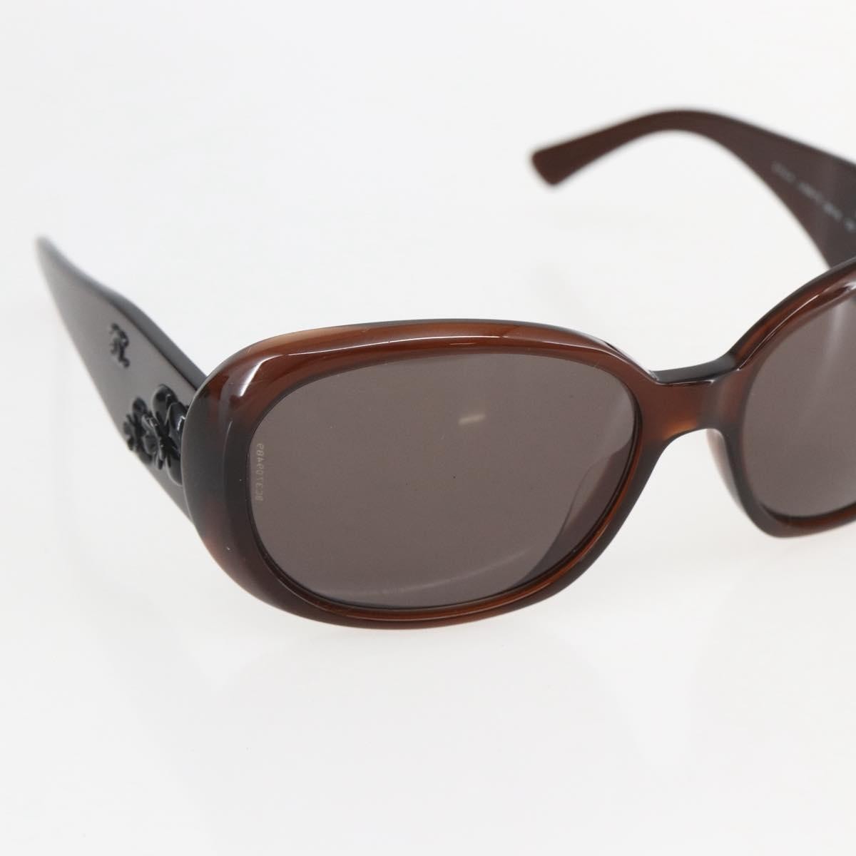Chanel Camélia Plastic Brown Plastic Sunglasse Accessory (Pre-Owned)