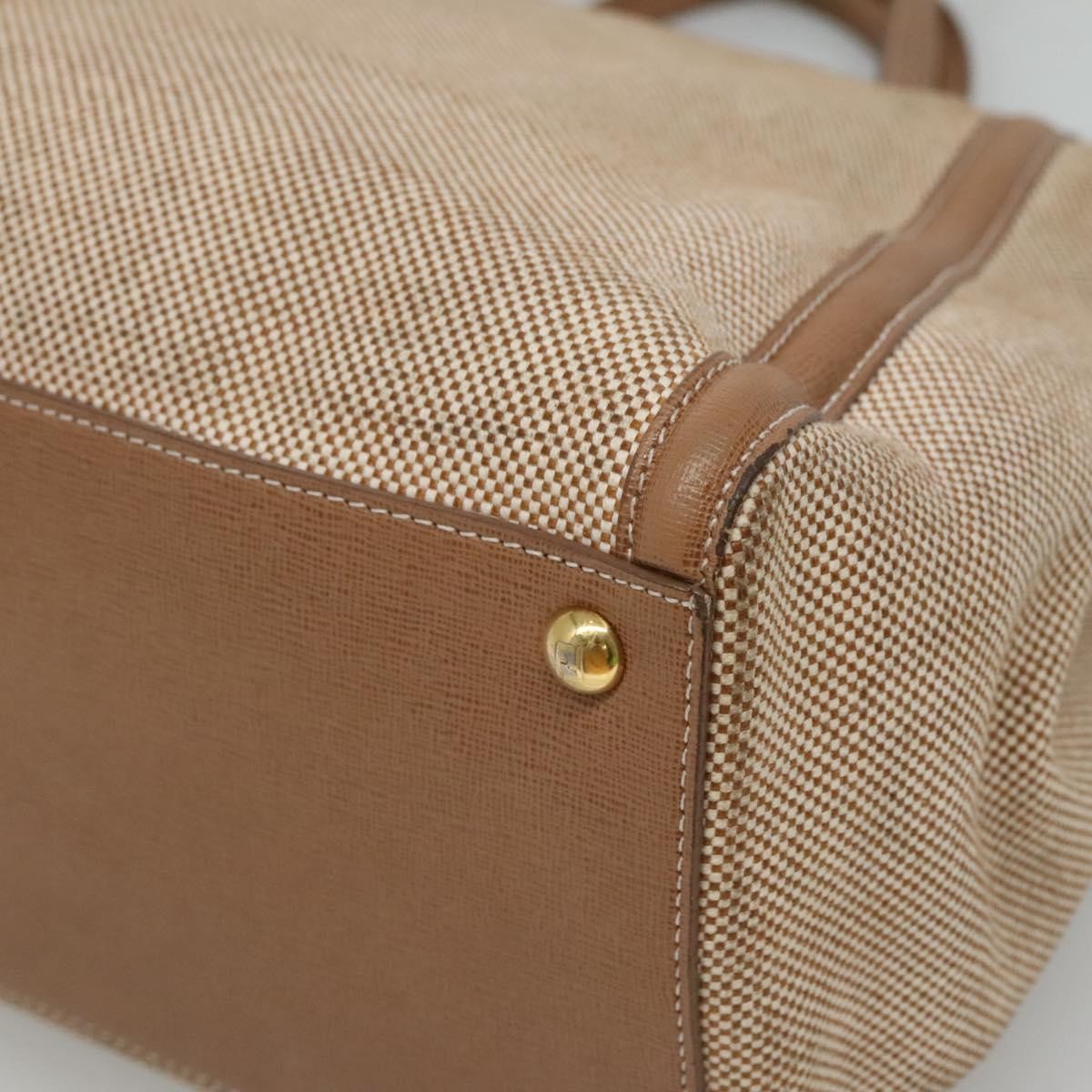 Fendi 2Jours Canvas Beige Canvas Tote Bag Bag (Pre-Owned)