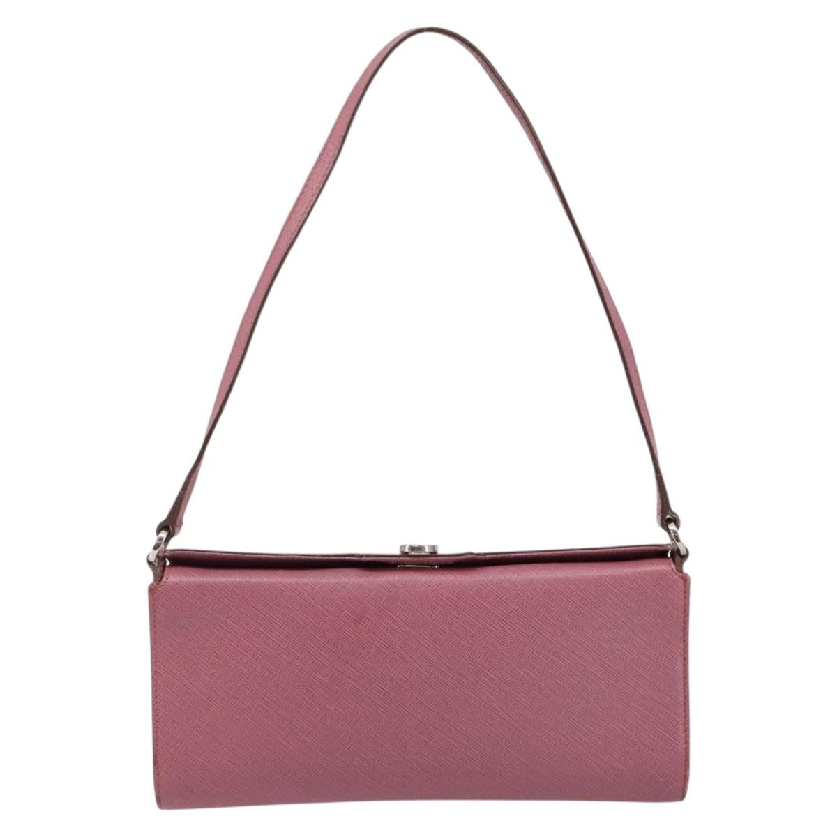 Salvatore Ferragamo Gancini Leather Pink Leather Clutche & Pouche Bag (Pre-Owned)