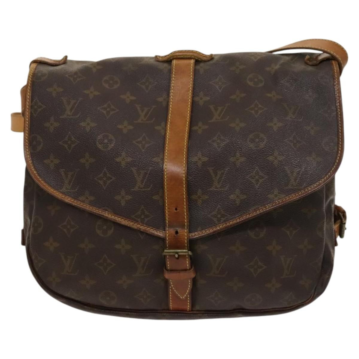 Louis Vuitton Saumur Monogram Canvas Brown Canvas Shoulder Bag Bag (Pre-Owned)