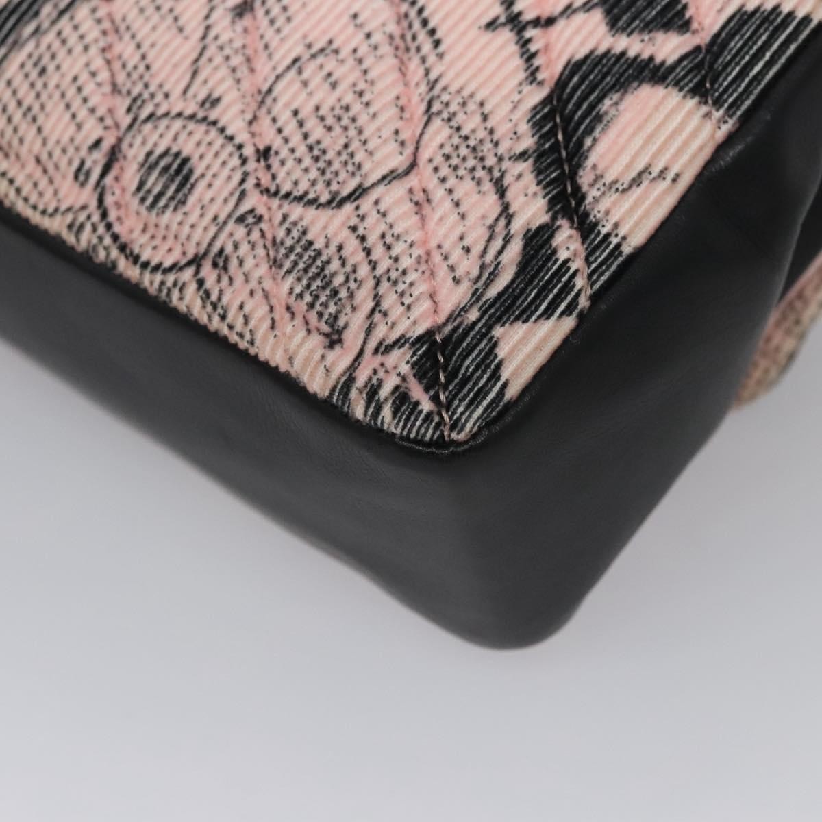Chanel Flap Shoulder Canvas Pink Cotton Shoulder Bag Bag (Pre-Owned)