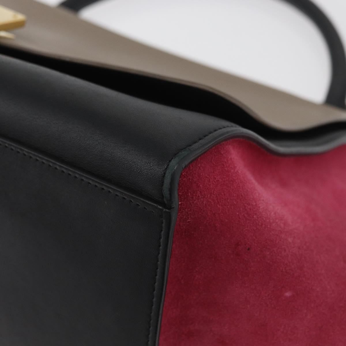 Celine Trapeze Leather With Suede Multicolour Leather Handbag (Pre-Owned)