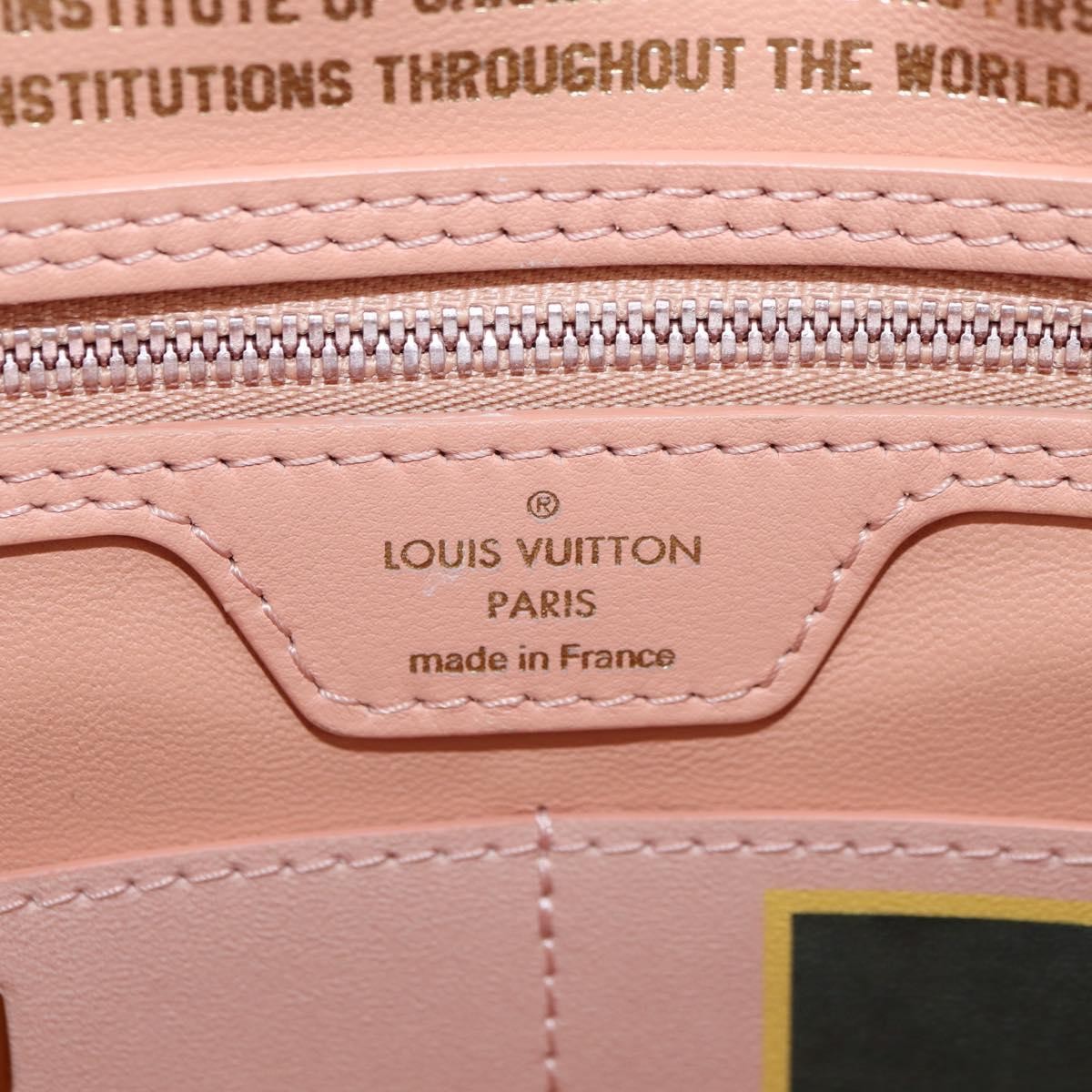 Louis Vuitton Neverfull Nm Limited Edition Jeff Koons Fragonard Print Canvas Pink Canvas Tote Bag Bag (Pre-Owned)