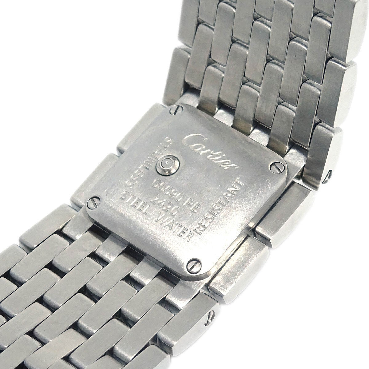 Cartier Panthere Ruban Quartz Stainless Steel And Mother Of Pearl Watch (Pre-Owned)