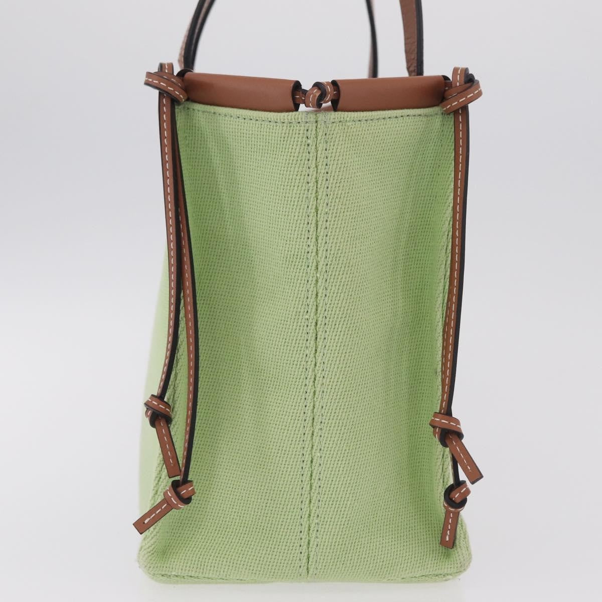 Loewe Cushion Canvas Green Canvas Tote Bag Bag (Pre-Owned)