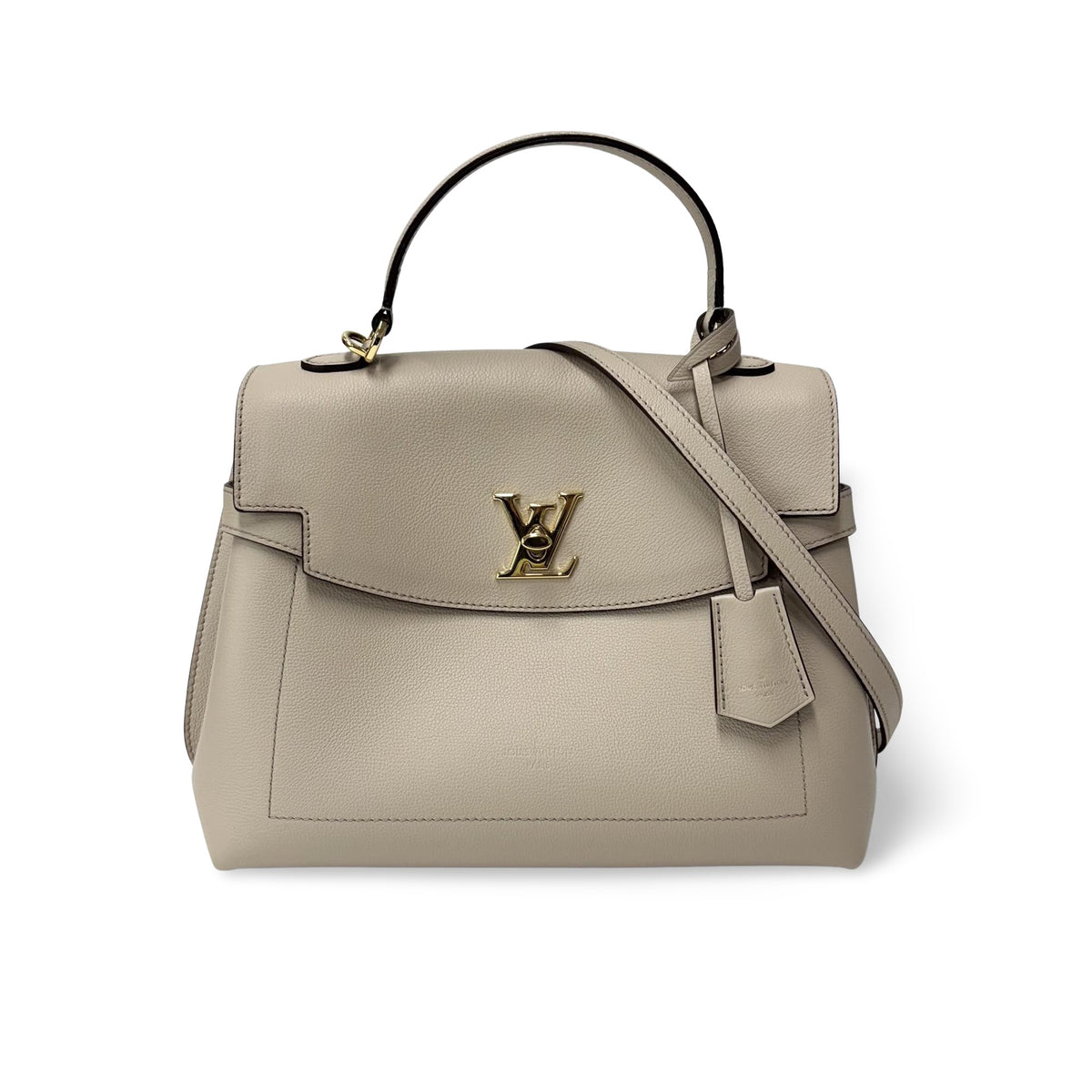 Louis Vuitton Lockme Ever Leather Beige Leather Handbag (Pre-Owned)