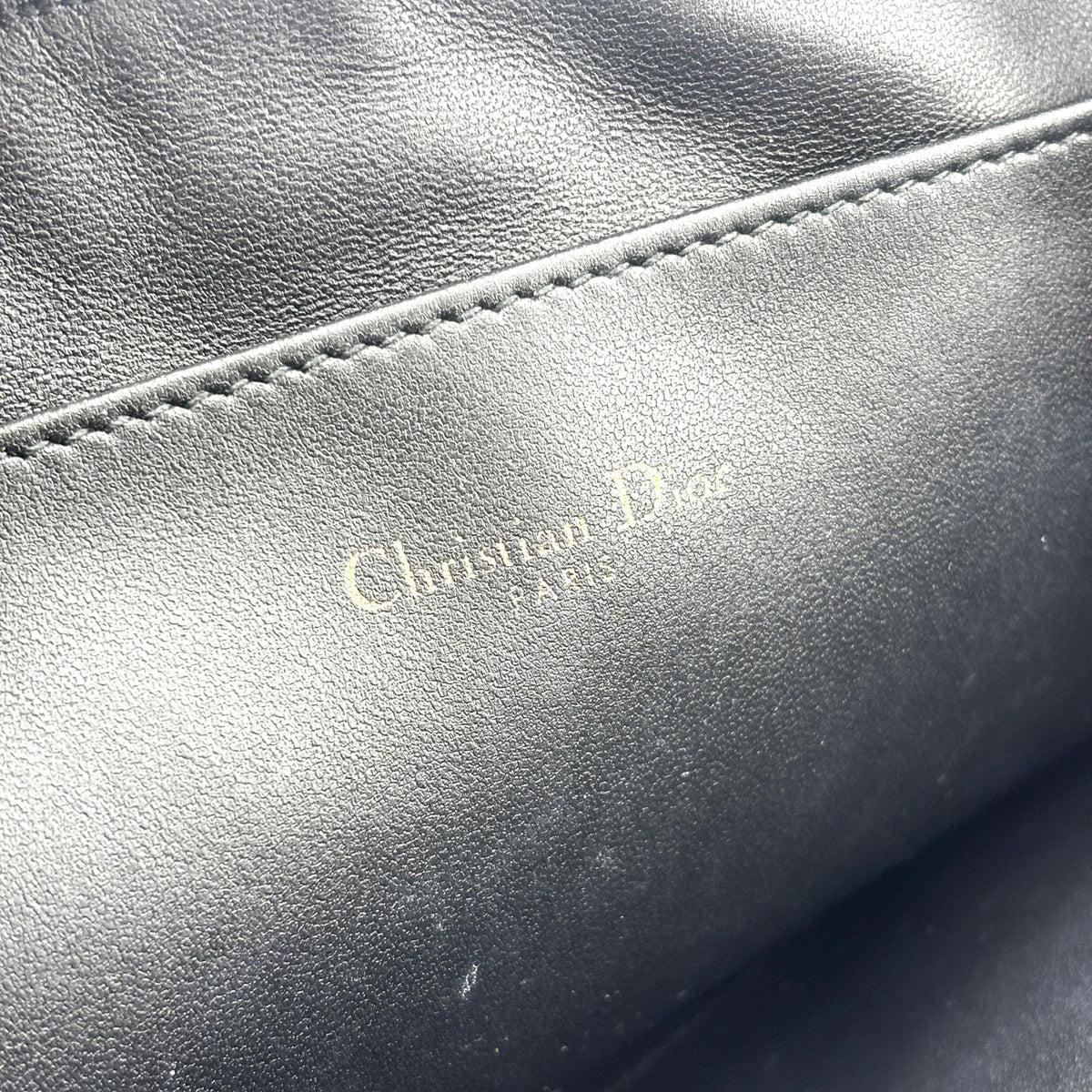 Christian Dior Caro Daily Cannage Quilt Calfskin Black Leather Clutche & Pouche Bag (Pre-Owned)