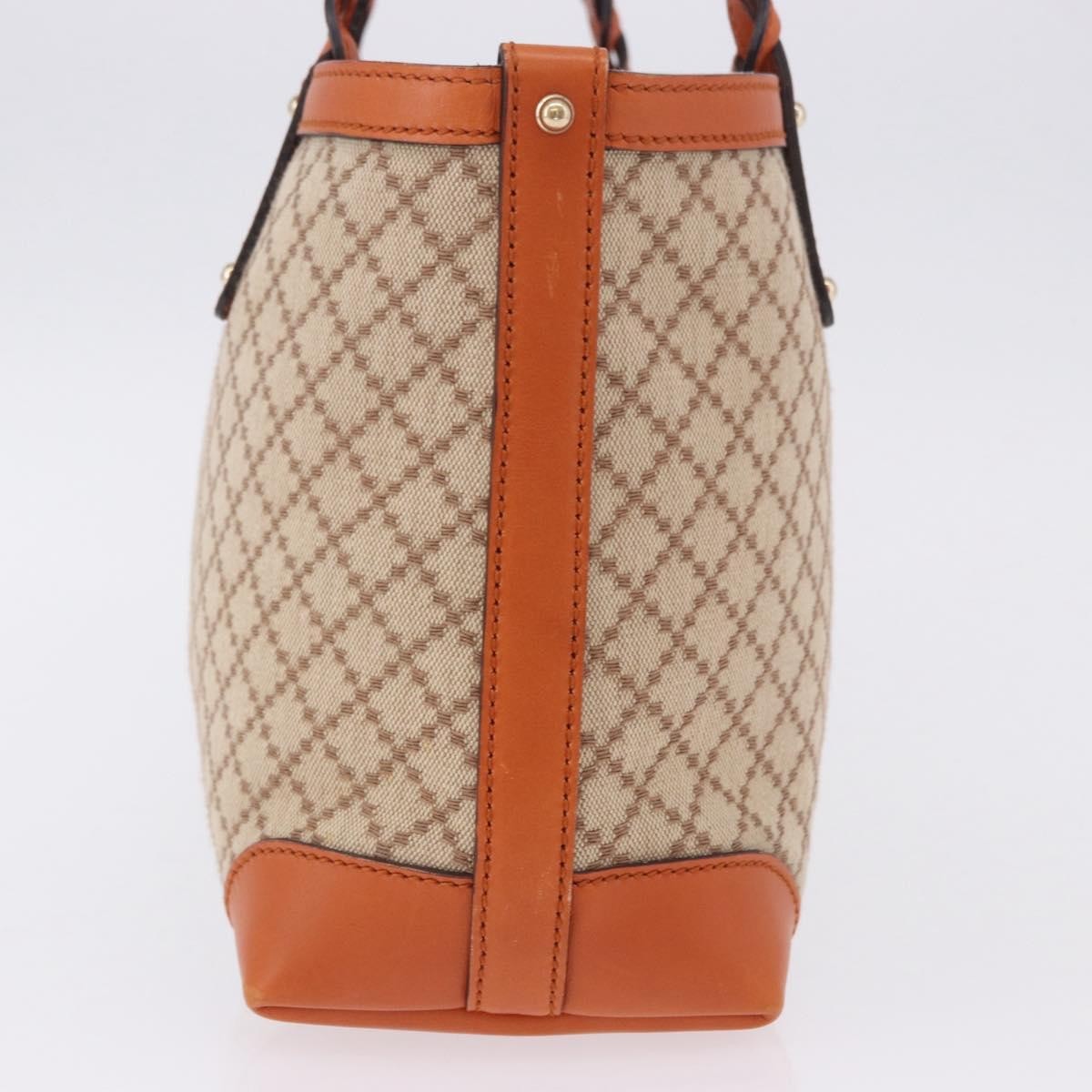 Gucci Craft Gg Canvas With Leather Beige Canvas Tote Bag Bag (Pre-Owned)