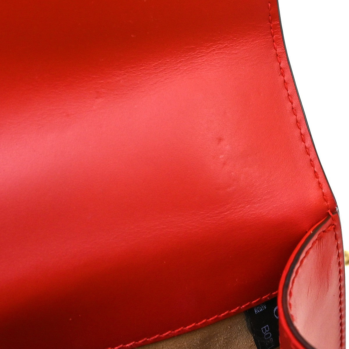 Gucci Sylvie Chain Leather Red Leather Shoulder Bag Bag (Pre-Owned)