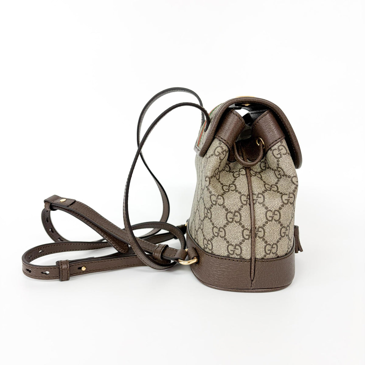 Gucci Ophidia Gg Coated Canvas And Leather Beige Canvas Shoulder Bag Bag (Pre-Owned)