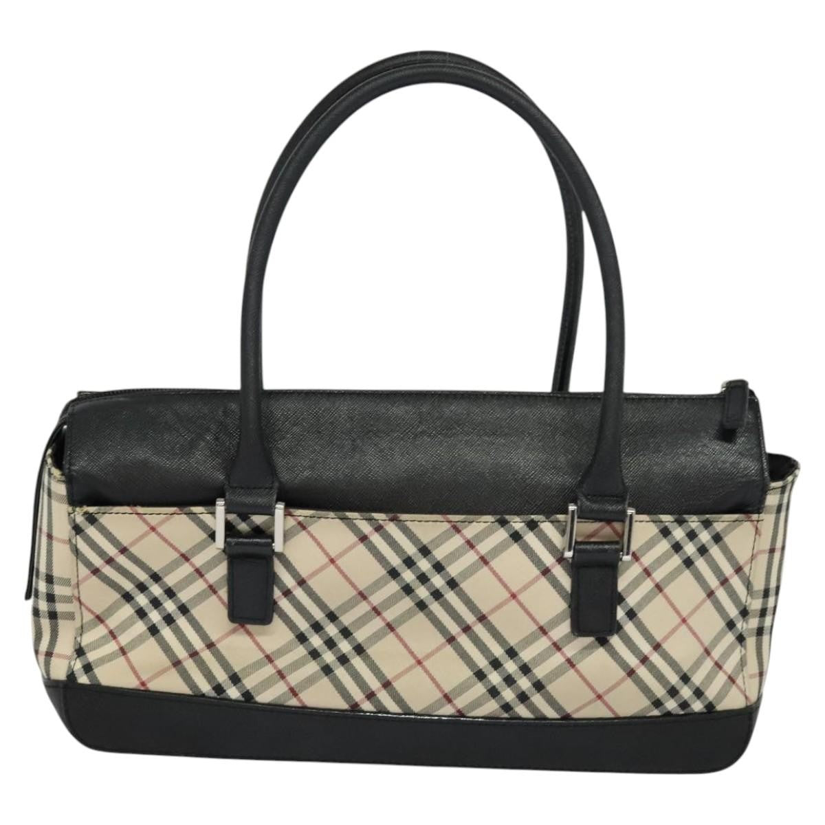 Burberry Nova Check Nova Check Canvas And Leather Beige Canvas Handbag (Pre-Owned)