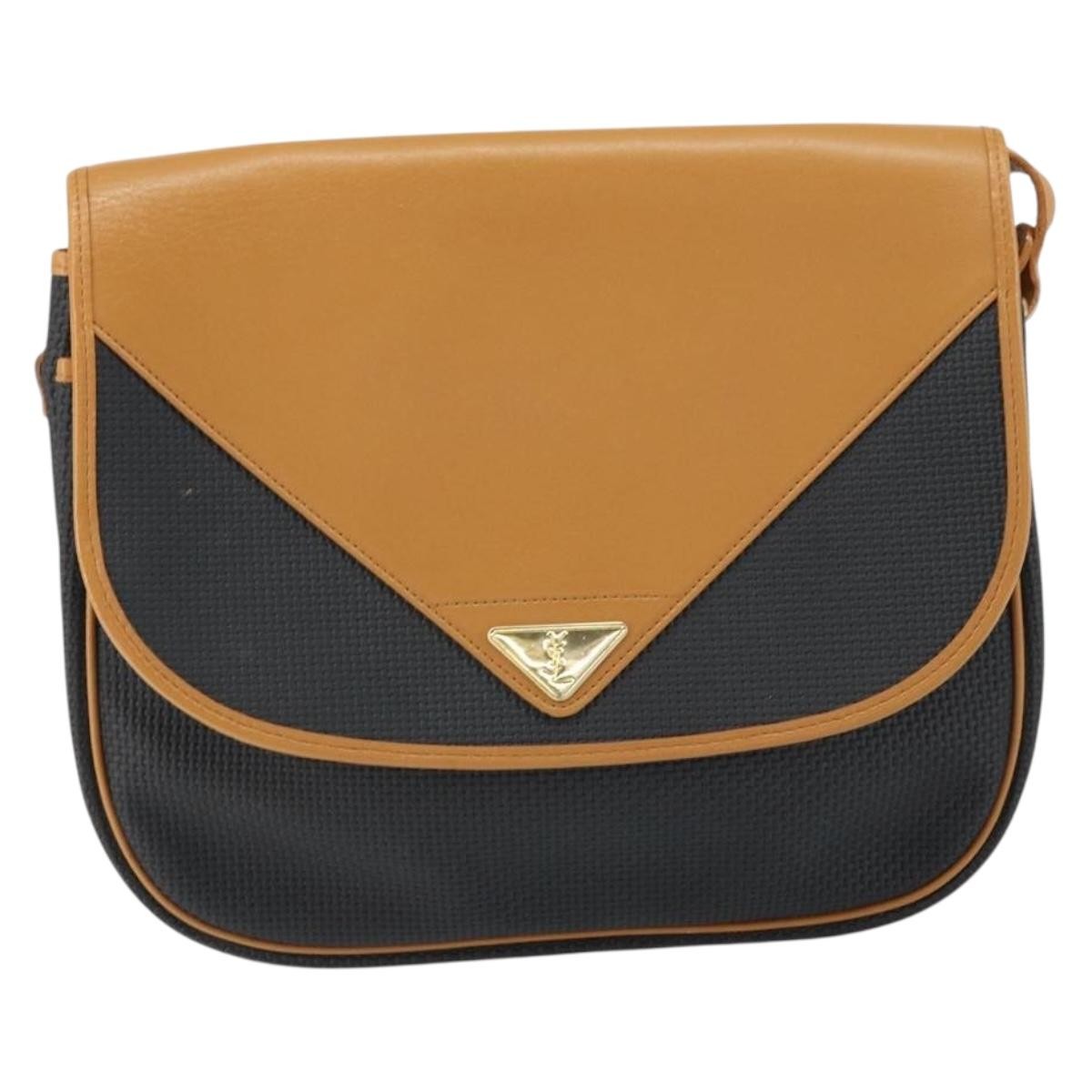 Saint Laurent Vintage Leather Beige Leather Shoulder Bag Bag (Pre-Owned)