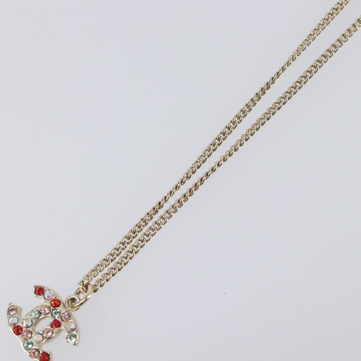 Chanel Rainbow Cc Pendant Metal And Crystals Multicolour Metal Necklace Jewelry (Pre-Owned)