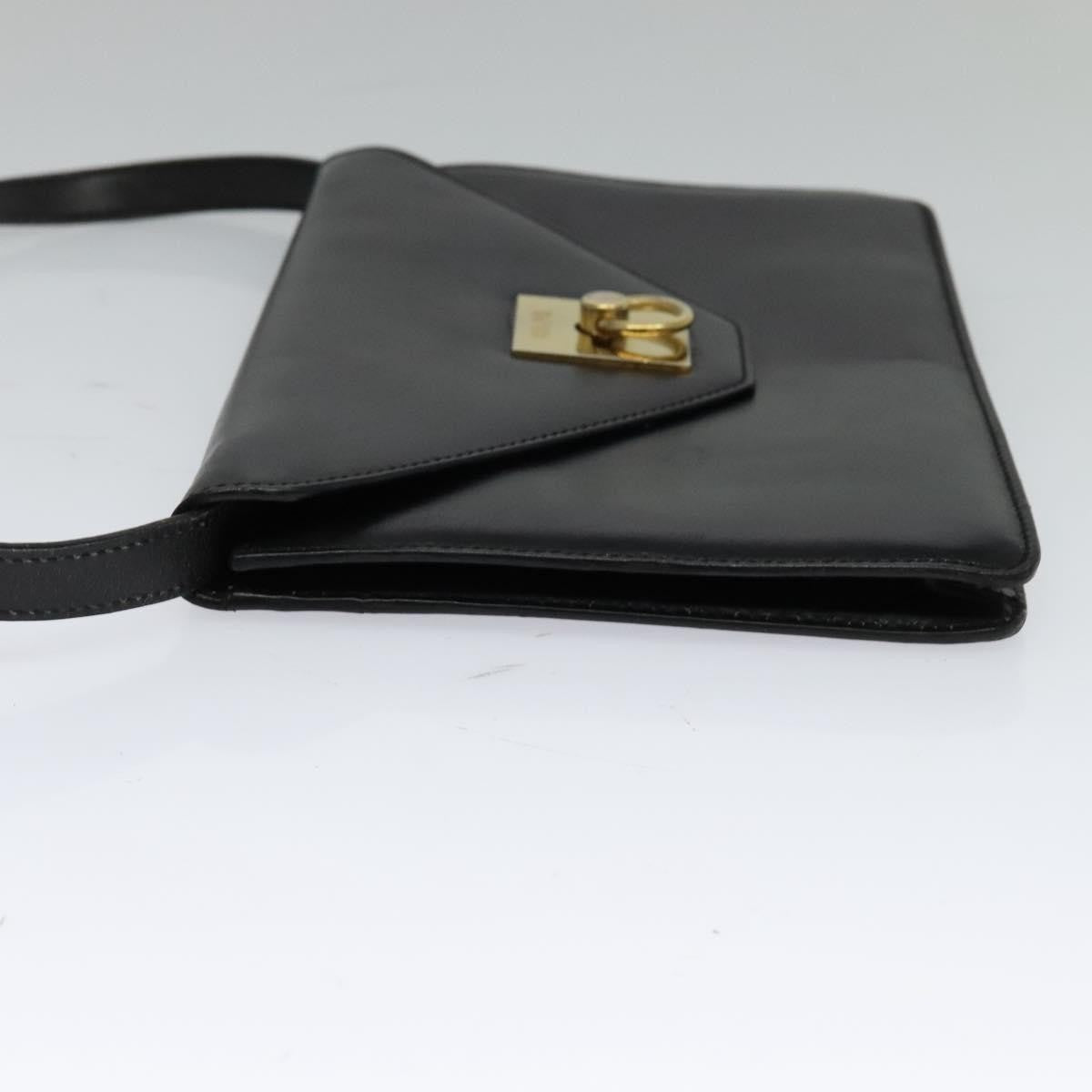 Celine Envelope Leather Black Leather Shoulder Bag Bag (Pre-Owned)