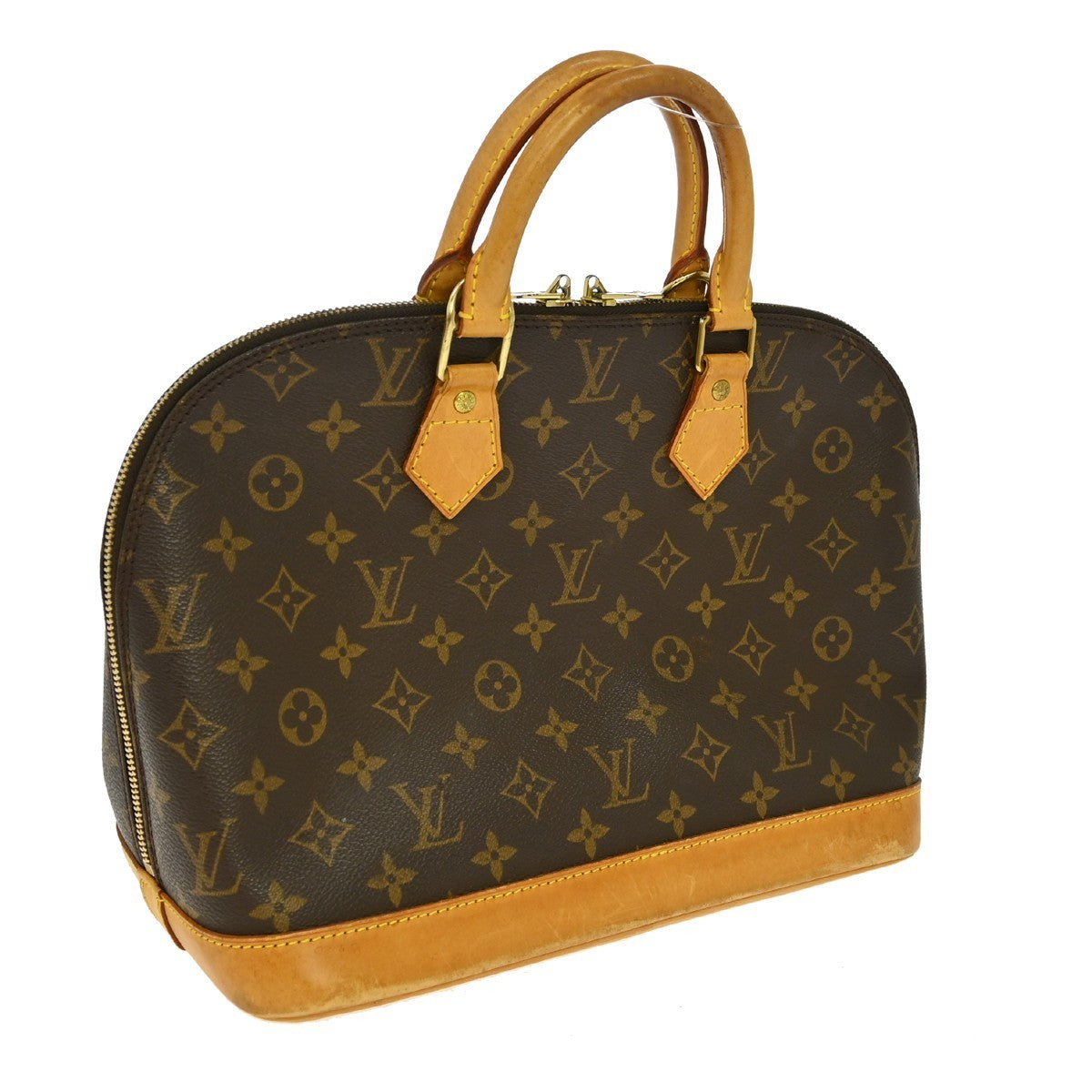 Louis Vuitton Alma Monogram Brown Canvas Handbag (Pre-Owned)