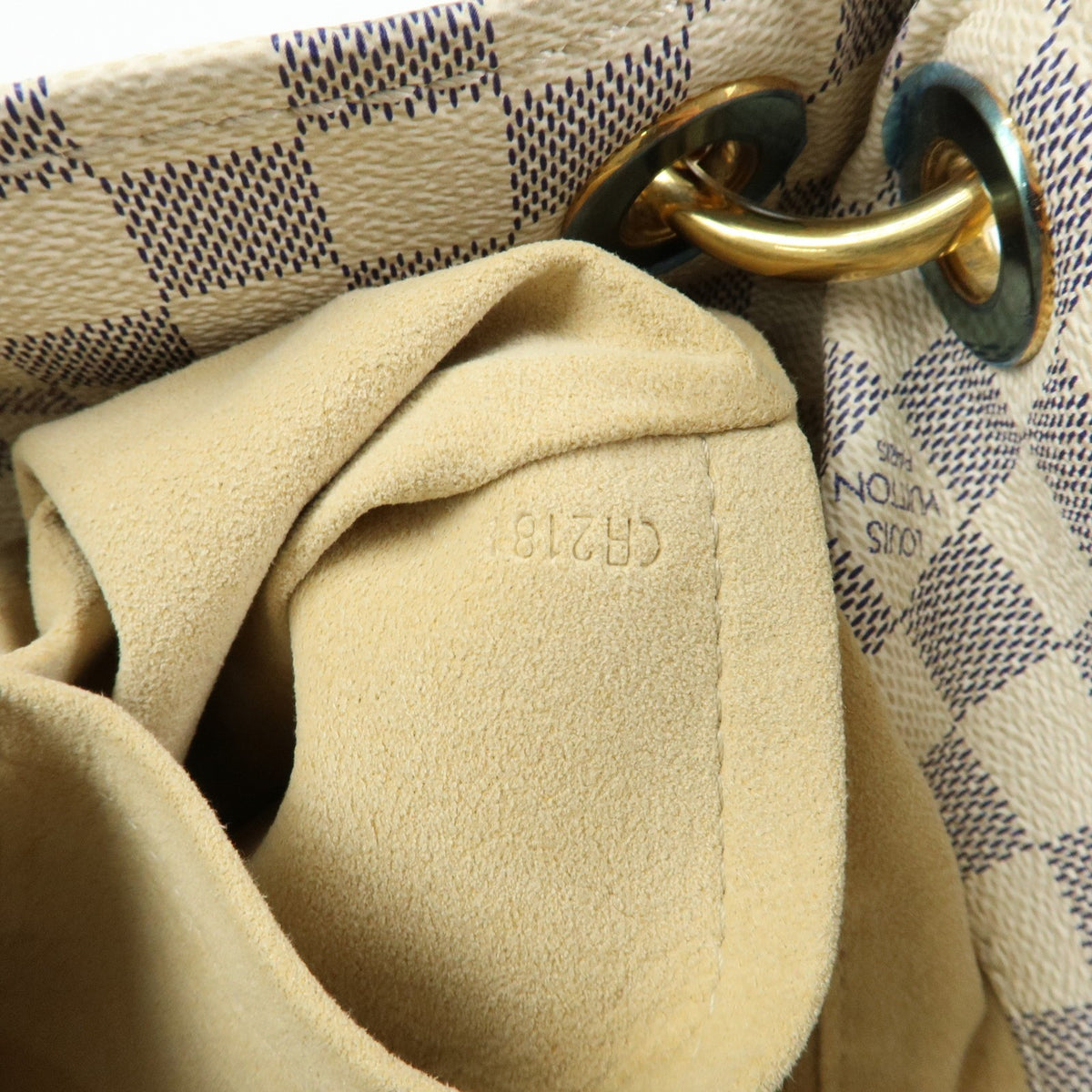 Louis Vuitton Artsy Damier White Canvas Handbag (Pre-Owned)