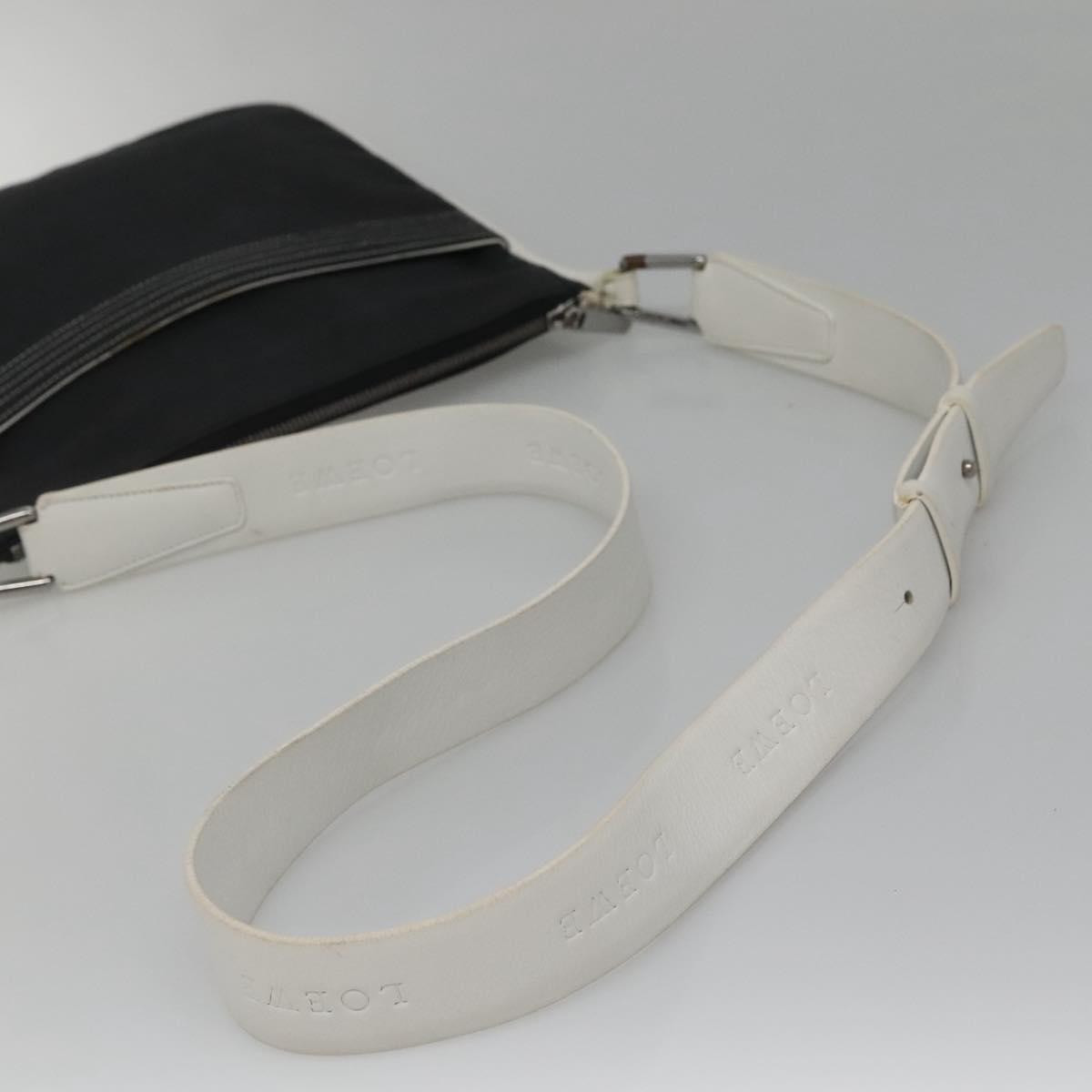 Loewe Anagram Leather Black Leather Shoulder Bag Bag (Pre-Owned)