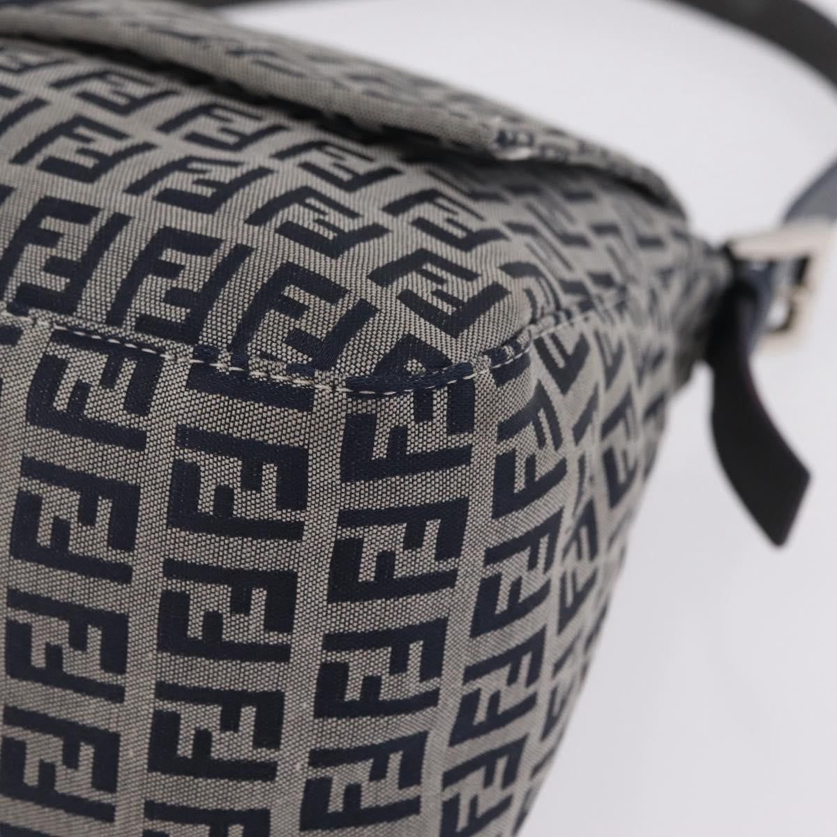 Fendi Fendi Mamma Baguette Monogram Canvas Navy Canvas Handbag (Pre-Owned)