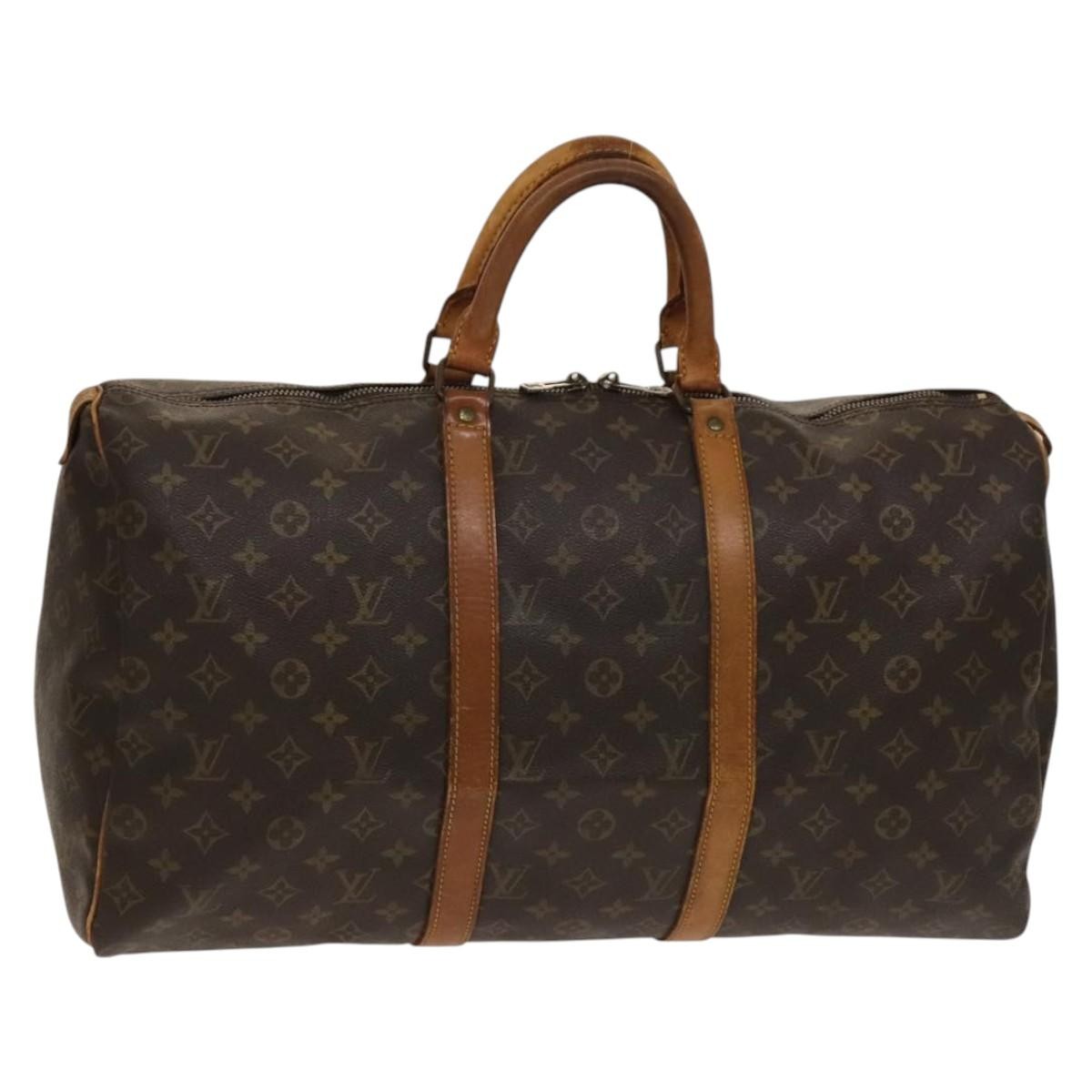 Louis Vuitton Keepall Monogram Canvas Brown Canvas Travel Bag Bag (Pre-Owned)