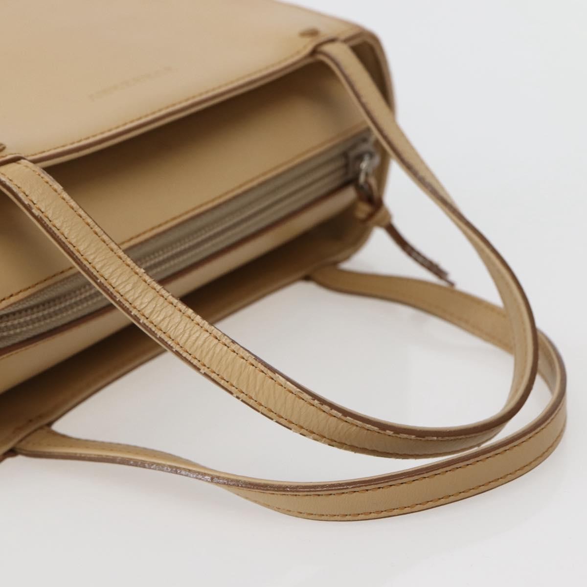 Burberry Vintage Leather Beige Leather Handbag (Pre-Owned)