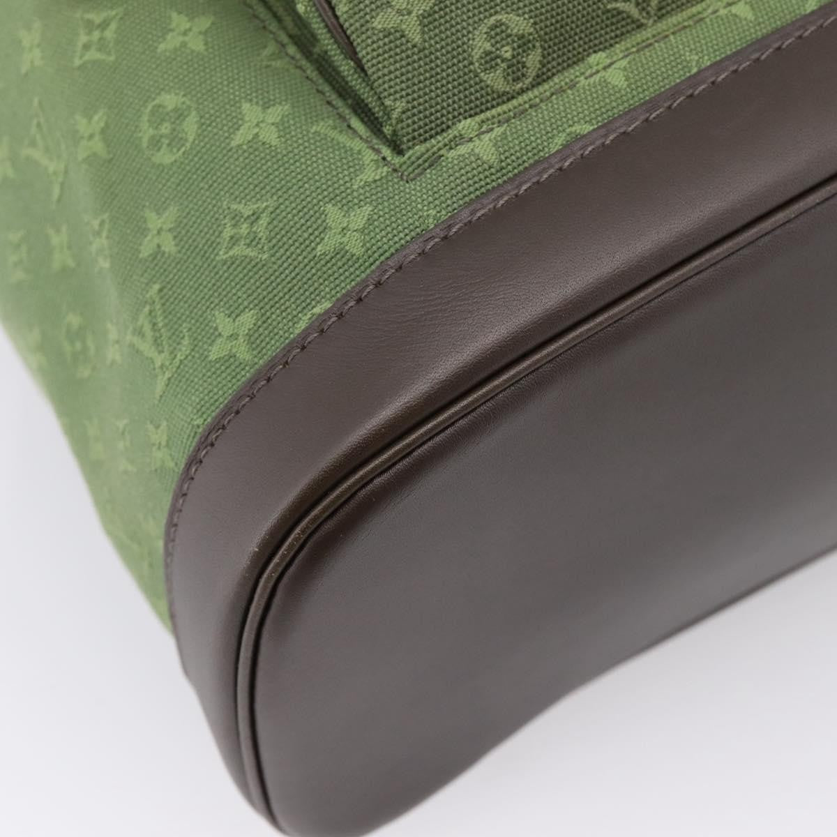 Louis Vuitton Vintage Montsouris Mini Lin Khaki Canvas Backpack Bag (Pre-Owned)