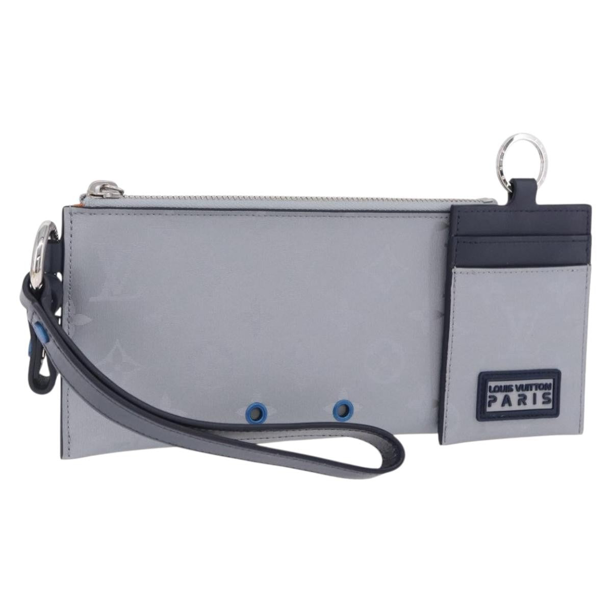 Louis Vuitton Alpha Pouch Limited Edition Monogram Satellite Canvas Silver Canvas Clutche & Pouche Bag (Pre-Owned)