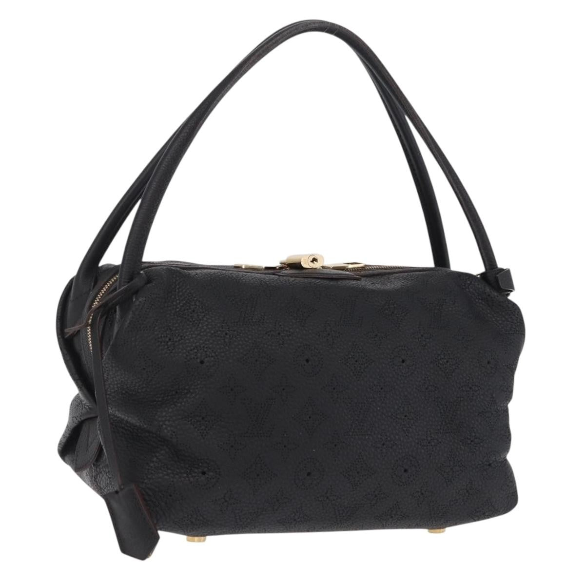 Louis Vuitton Galatea Mahina Leather Black Leather Handbag (Pre-Owned)